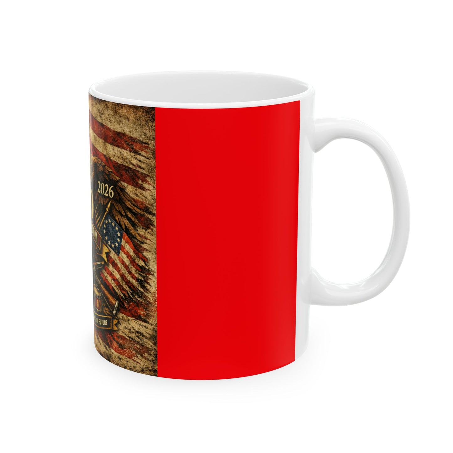 250 Years of Freedom Ceramic Mug — 1776–2026 Patriotic Eagle & Liberty Bell Coffee Cup