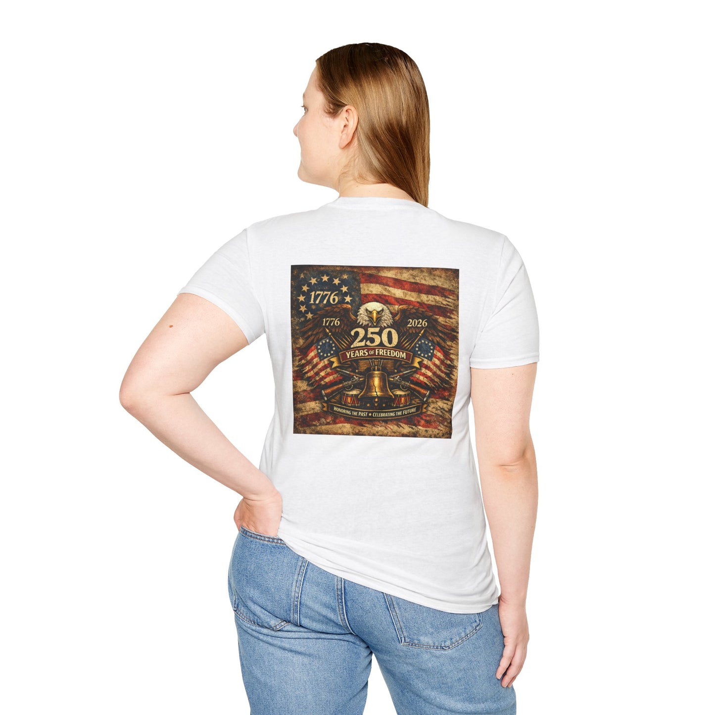 T-Shirt — 250 Years of Freedom 1776–2026 Vintage American Flag Celebration