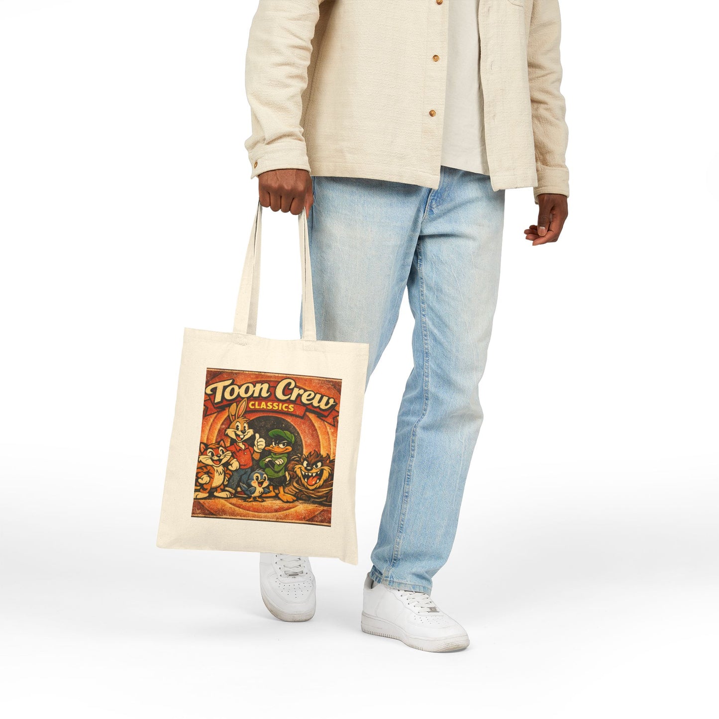 Toon Crew Classics Tote Bag — Vintage Cartoon Canvas Shopper