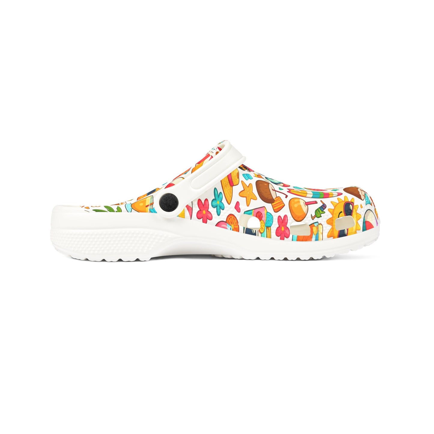 Summer Beach Print Clogs — Colorful EVA Foam Slip-On Shoes