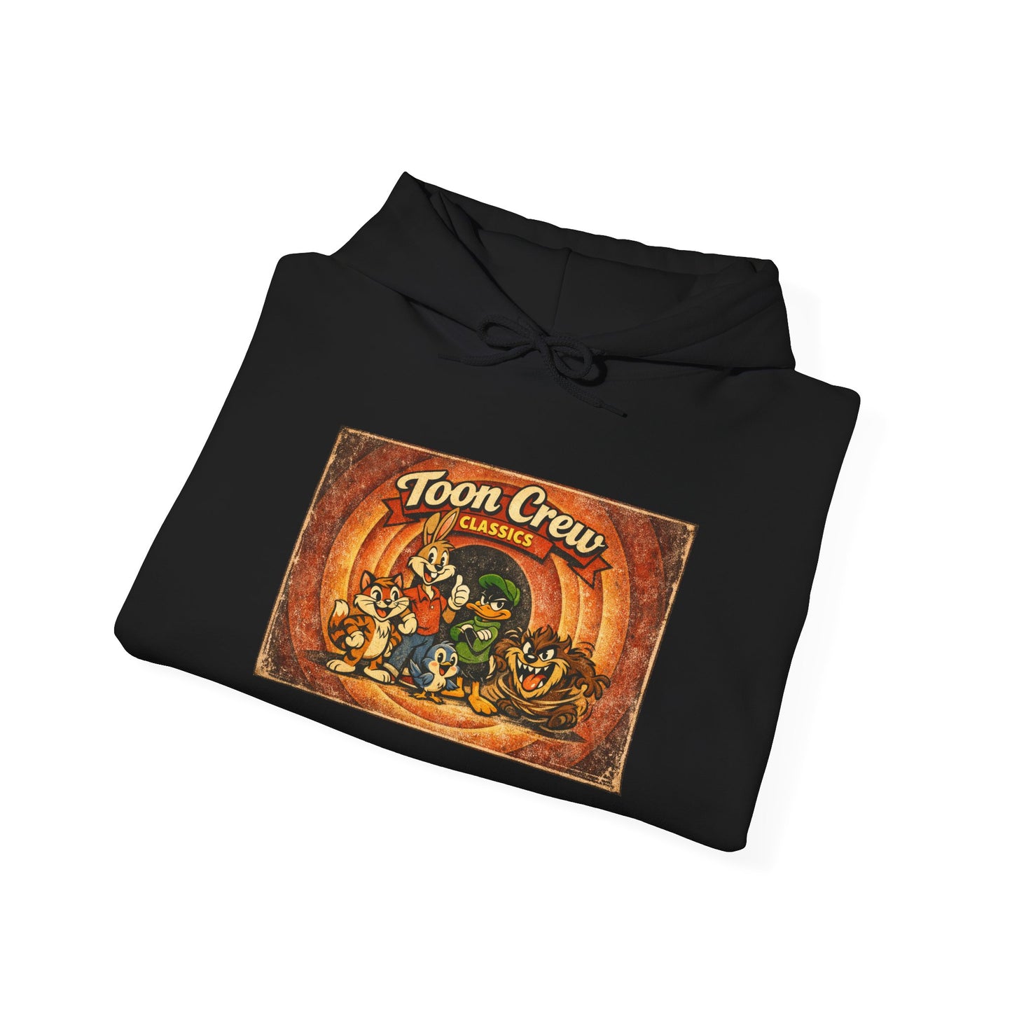 Toon Crew Classic Hoodie — Vintage Cartoon Pumpkin Patch Graphic