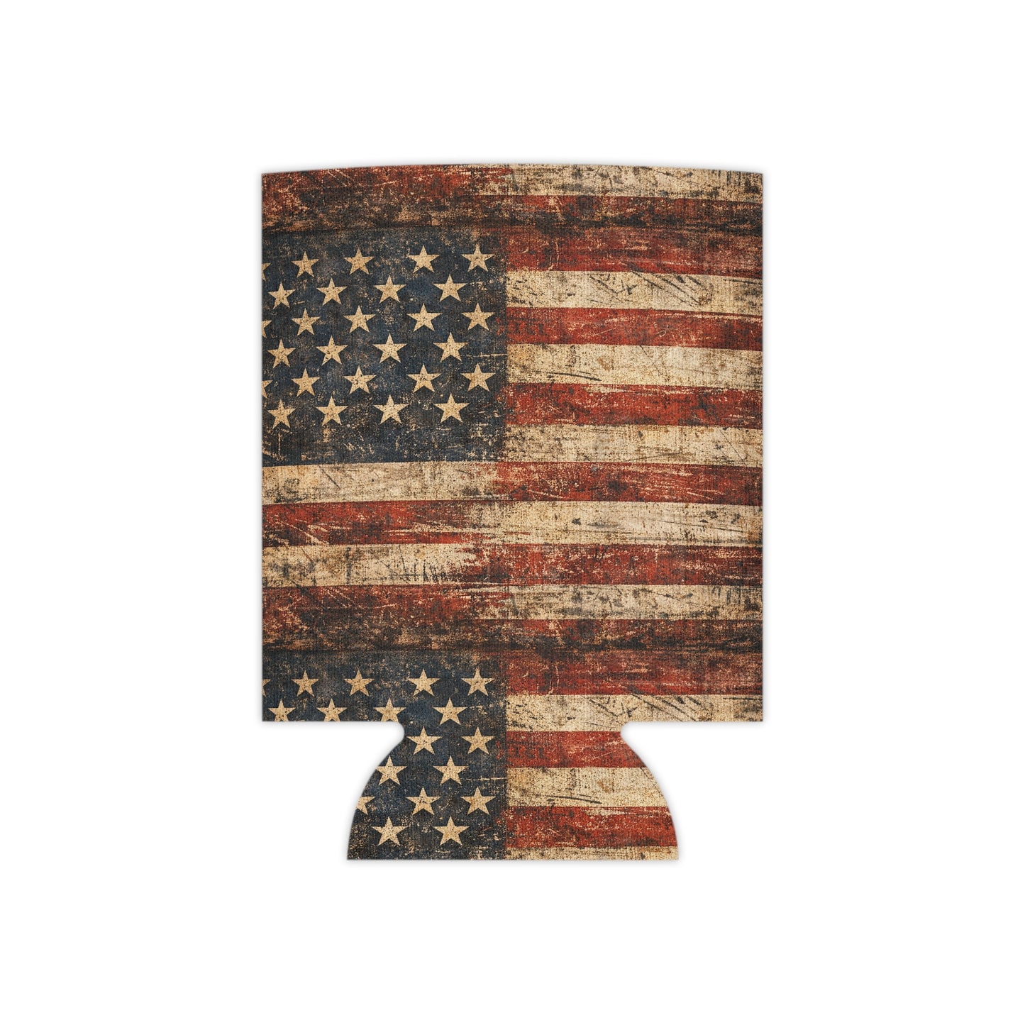 American Flag Vintage Can Cooler — Patriotic Beer Koozie for 4th of July & BBQs