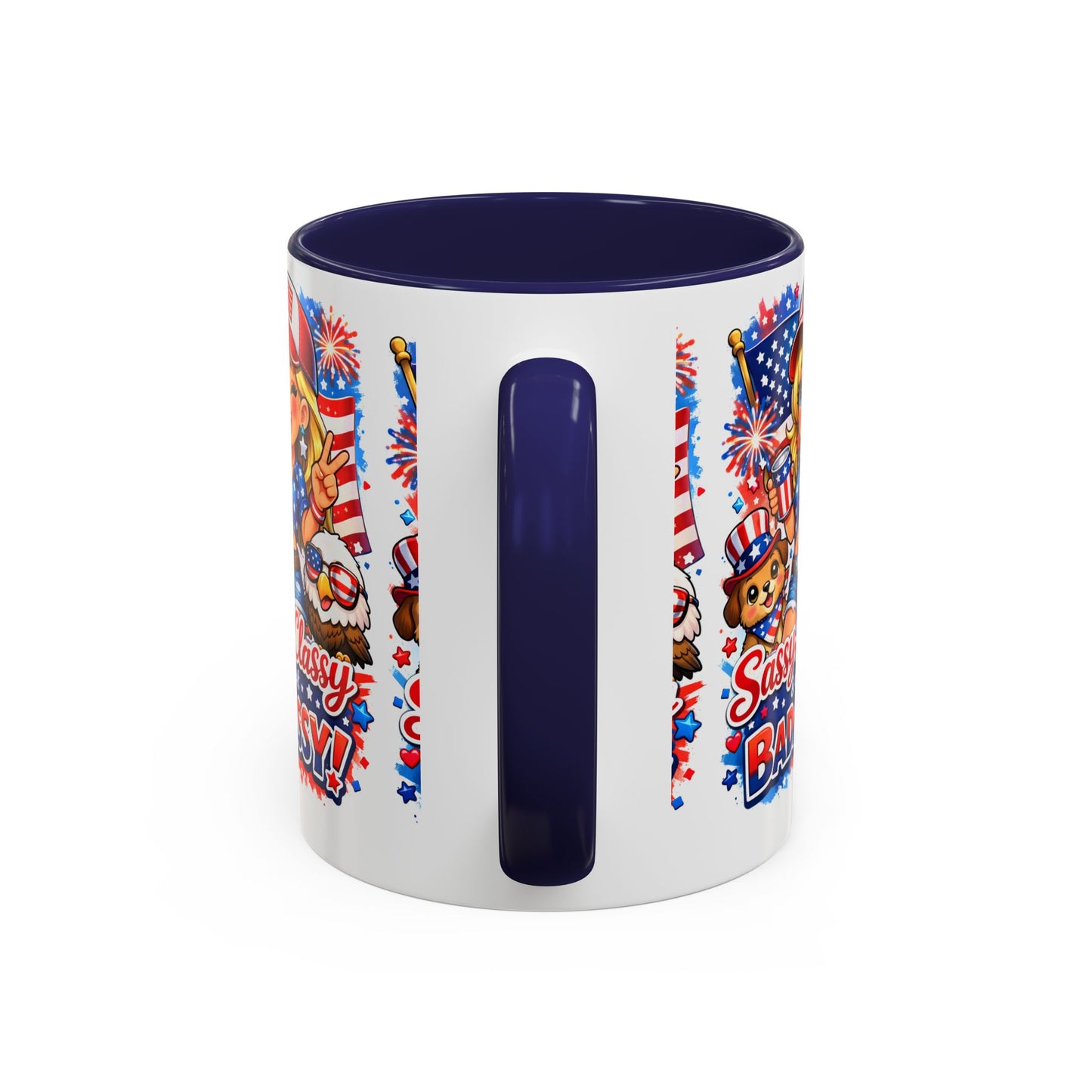 Patriotic 'Sassy, Classy & a Bit Badassy' Coffee Mug