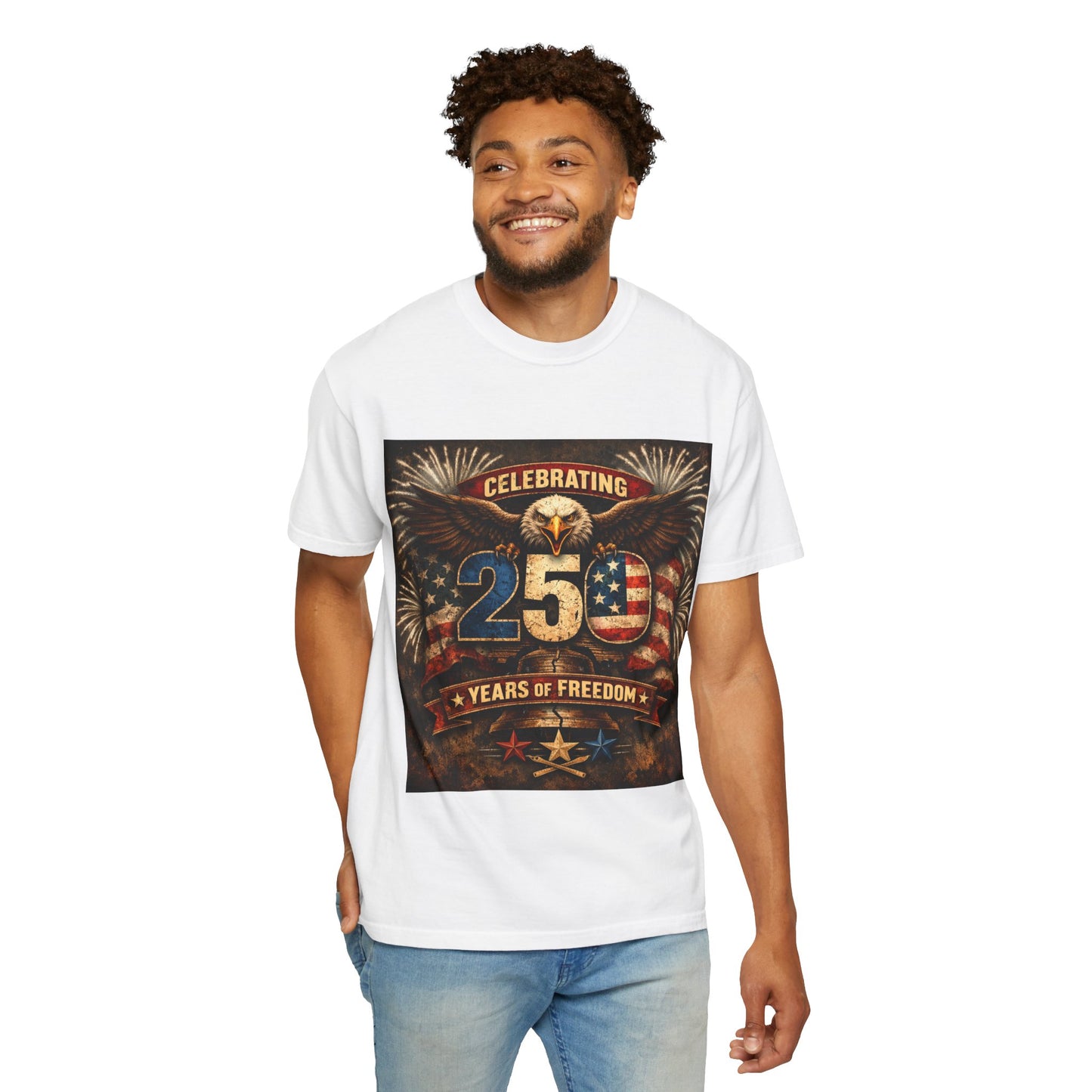 250 Years of Freedom Eagle T-Shirt — 1776–2026 Patriotic Independence Day Tee