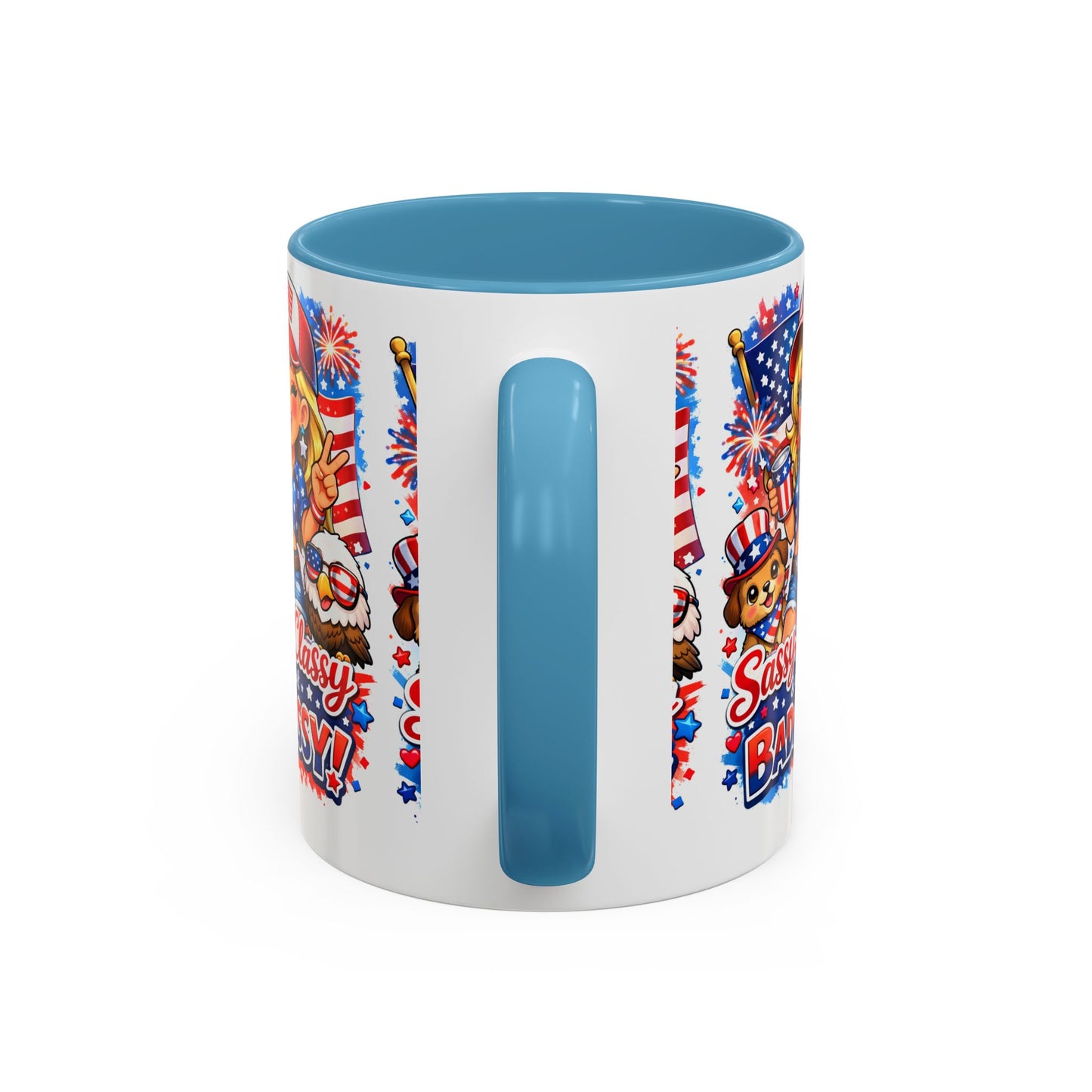Patriotic 'Sassy, Classy & a Bit Badassy' Coffee Mug