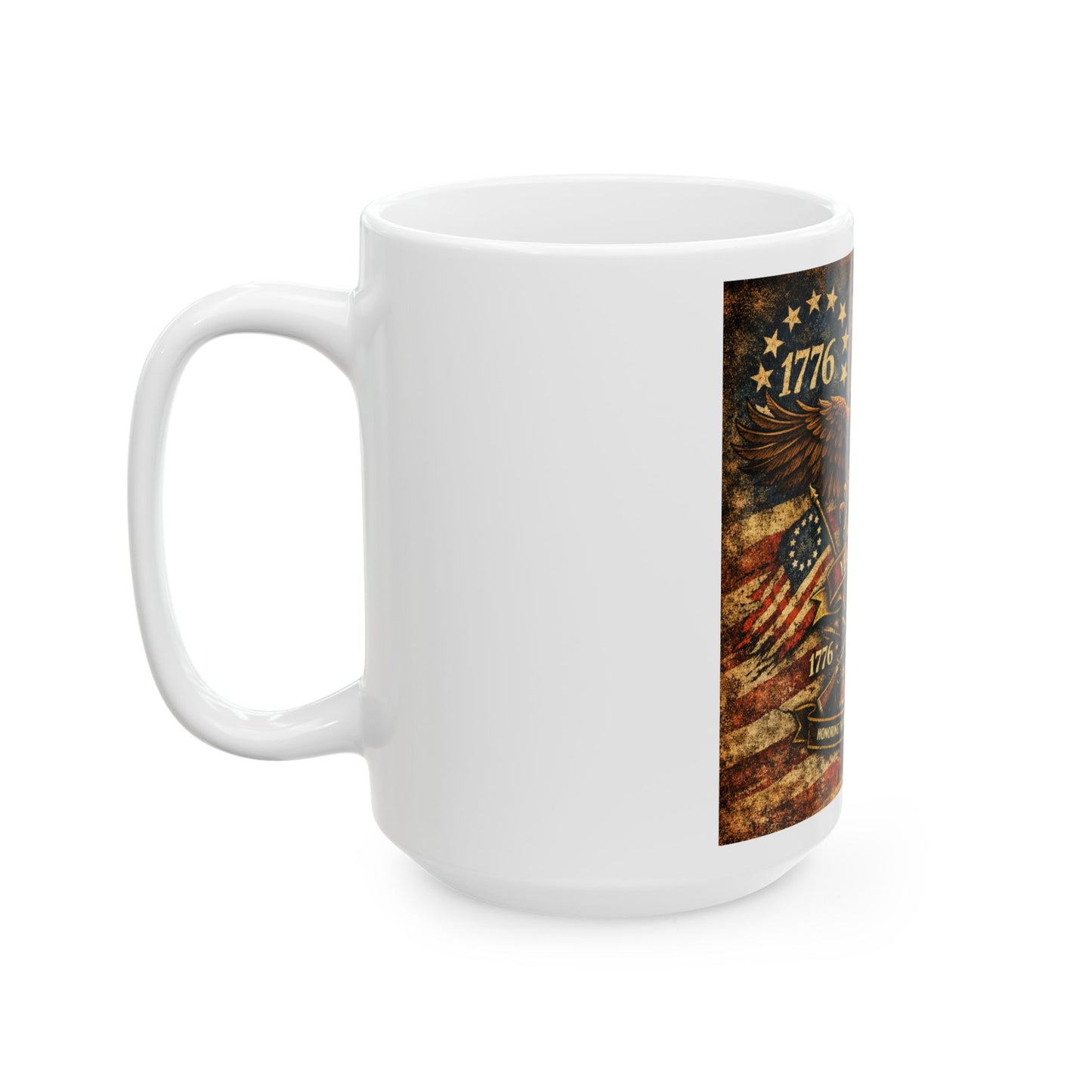 250 Years of Freedom Eagle Ceramic Mug – Patriotic 1776–2026 Anniversary Coffee Cup
