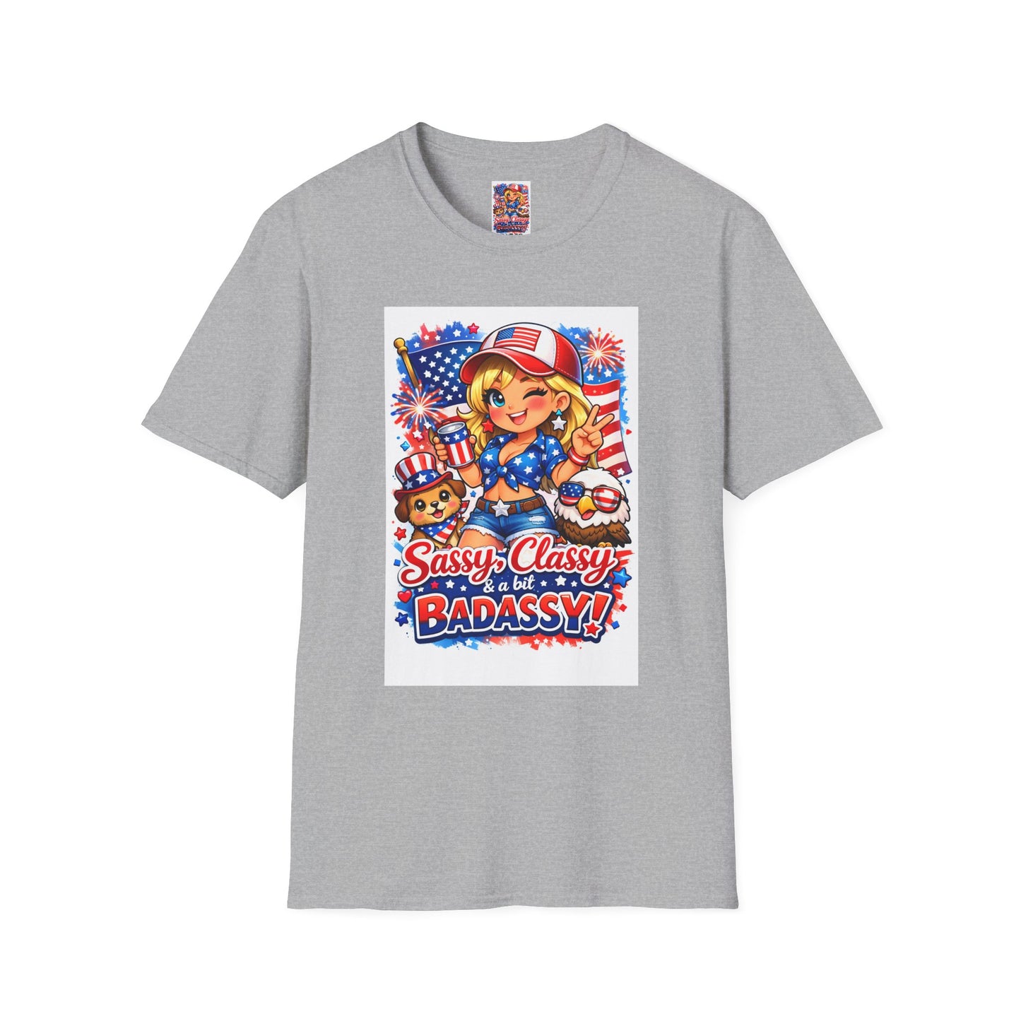 Patriotic Sassy Girl T-Shirt — "Sassy, Classy & a Little Badassy" 4th of July Tee