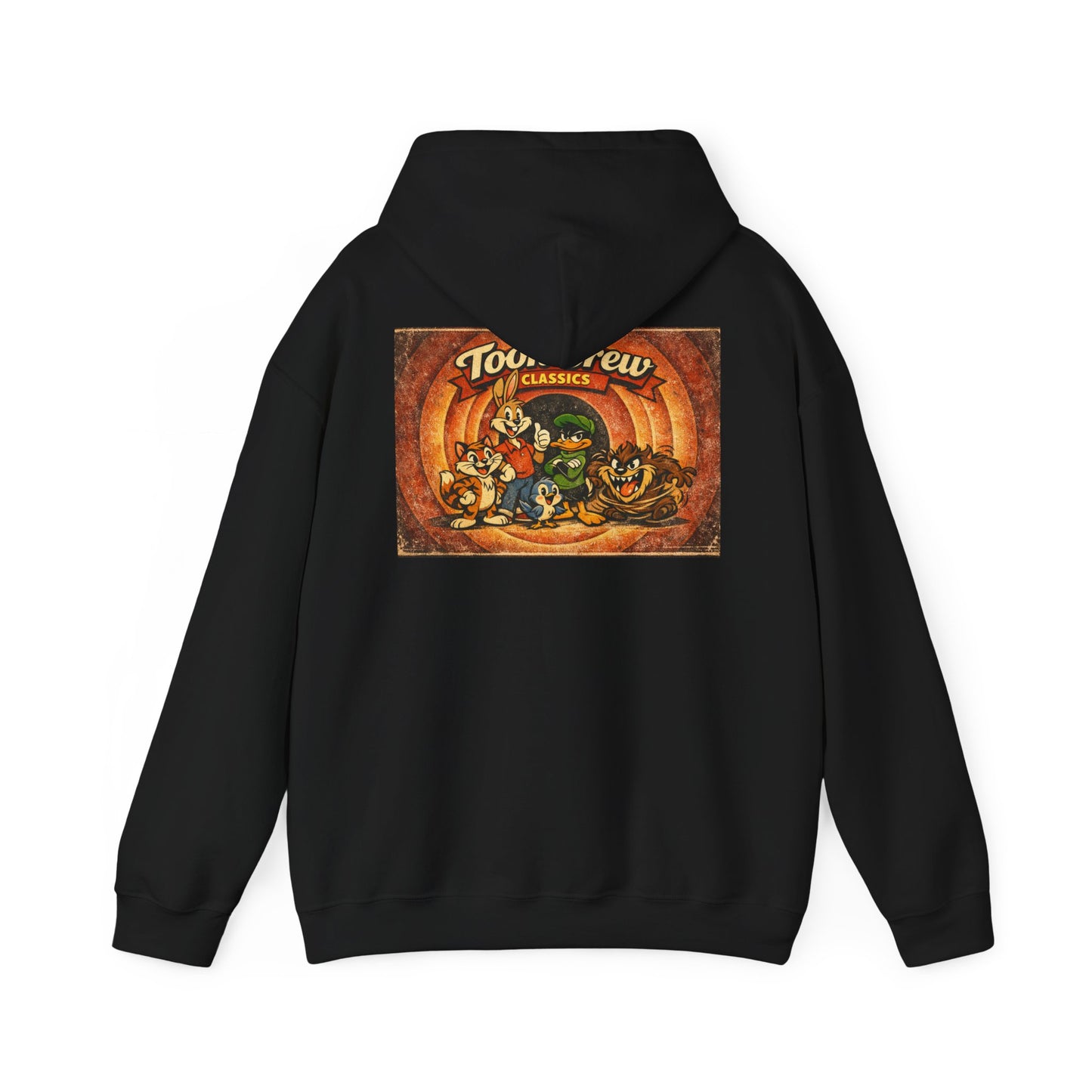 Toon Crew Classic Hoodie — Vintage Cartoon Pumpkin Patch Graphic