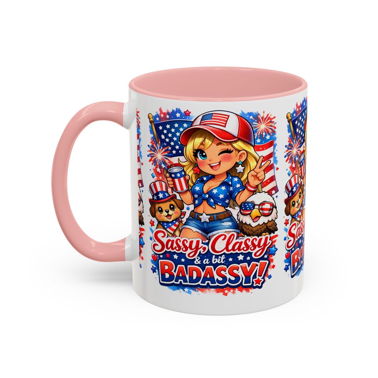 Patriotic 'Sassy, Classy & a Bit Badassy' Coffee Mug
