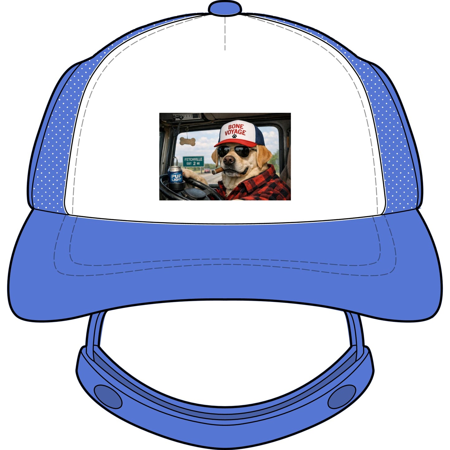 Trucker Hat — 'Country Dog' Graphic Foam Mesh Cap