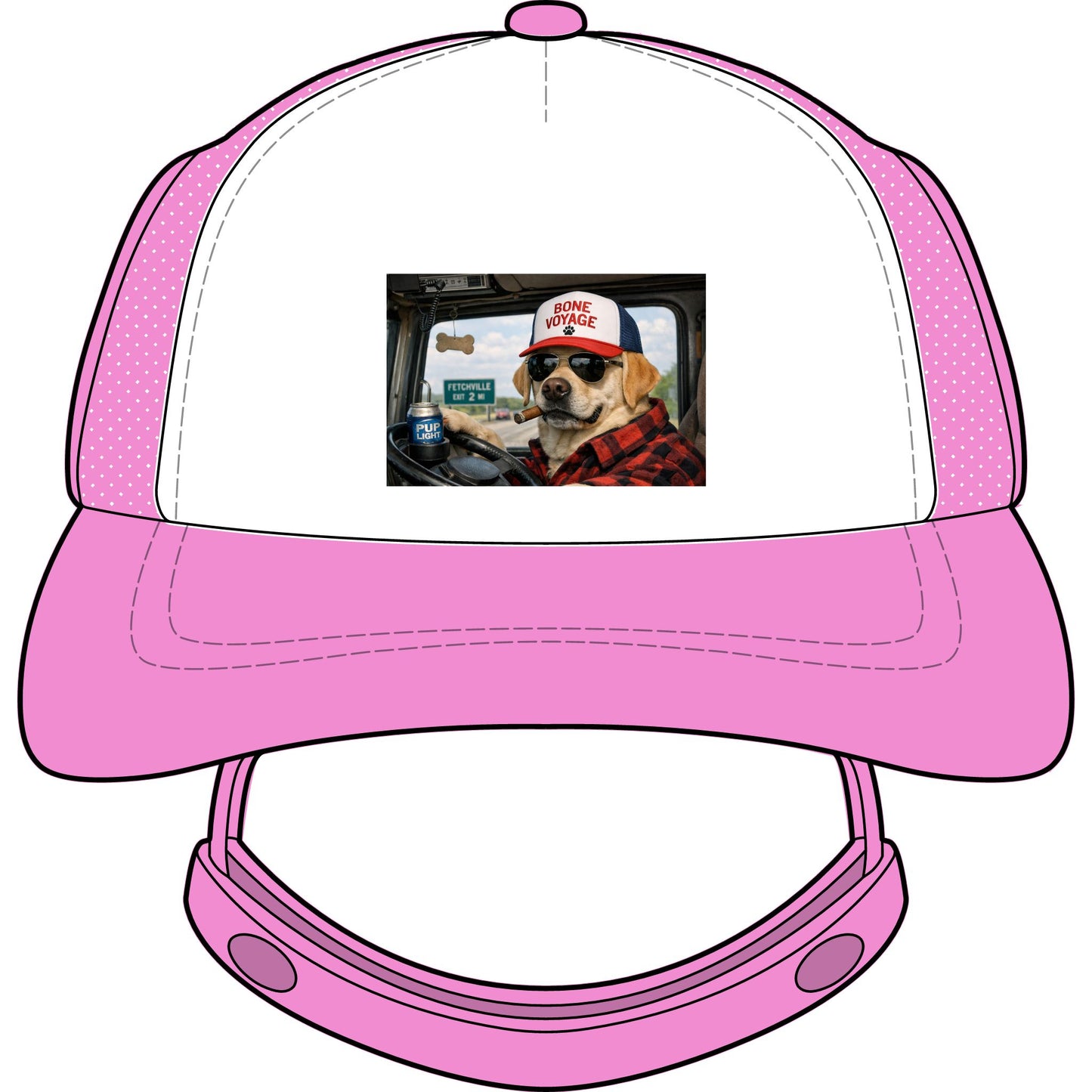 Trucker Hat — 'Country Dog' Graphic Foam Mesh Cap