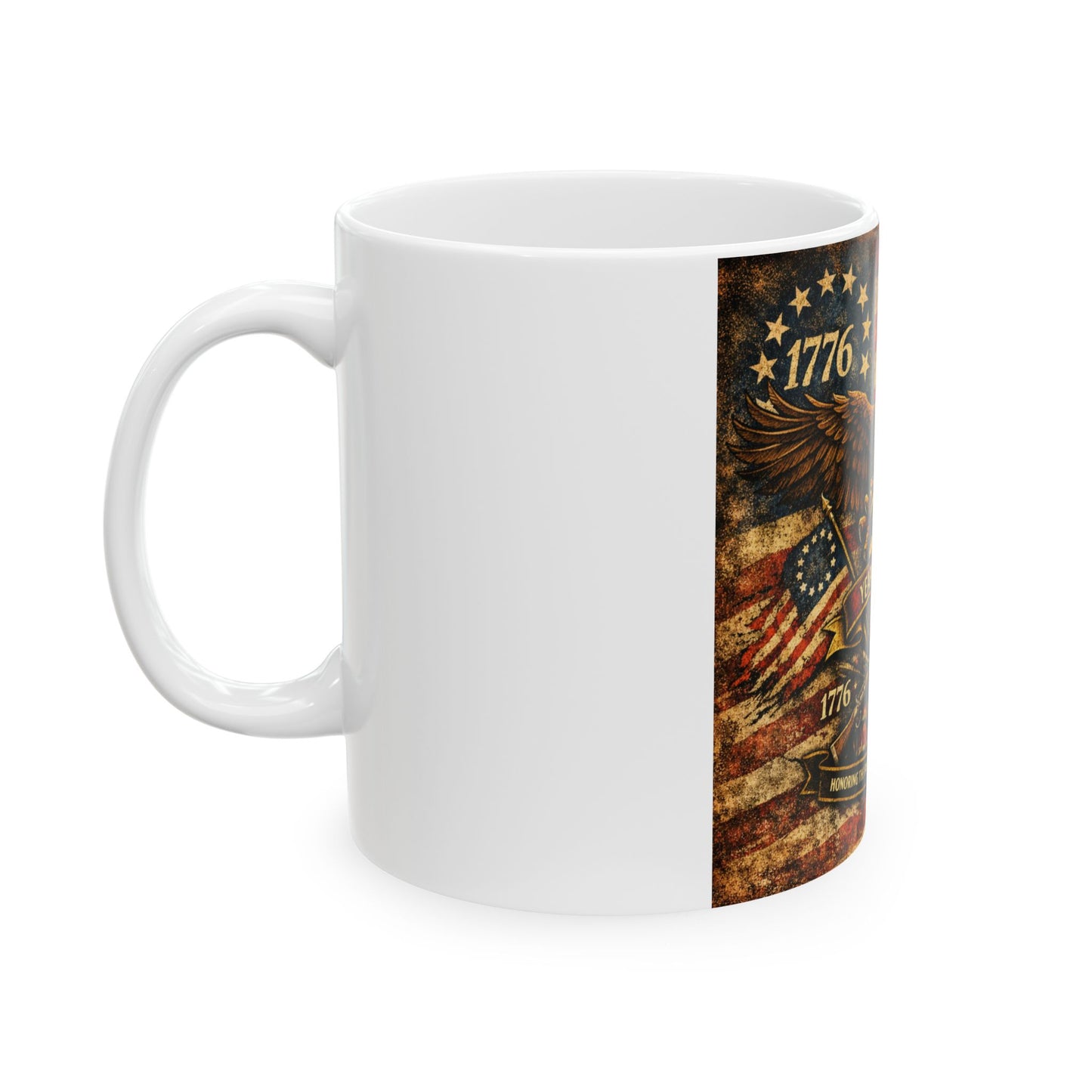 250 Years of Freedom Eagle Ceramic Mug – Patriotic 1776–2026 Anniversary Coffee Cup
