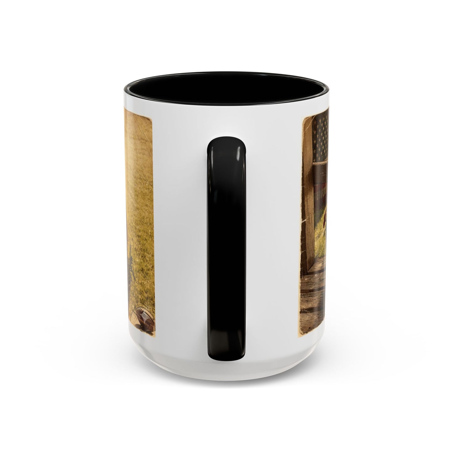 Coffee Mug — Rustic Porch Scene with 'Be Kind Be Brave Keep Growing' Inspirational Quote