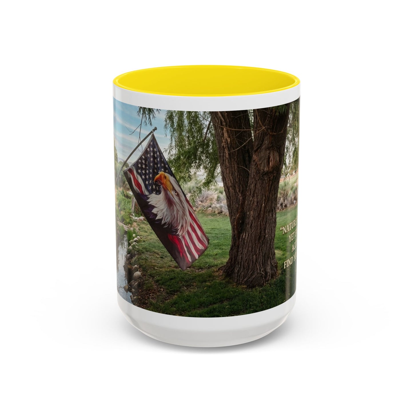 Nature Peace Coffee Mug — "Nature does not hurry, yet everything is accomplished" Inspirational 11/15oz