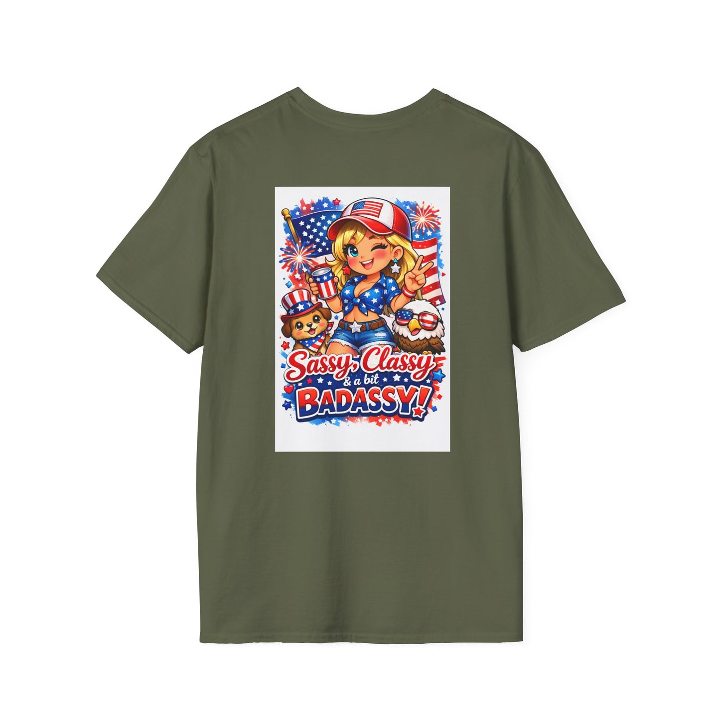 Patriotic Sassy Girl T-Shirt — "Sassy, Classy & a Little Badassy" 4th of July Tee