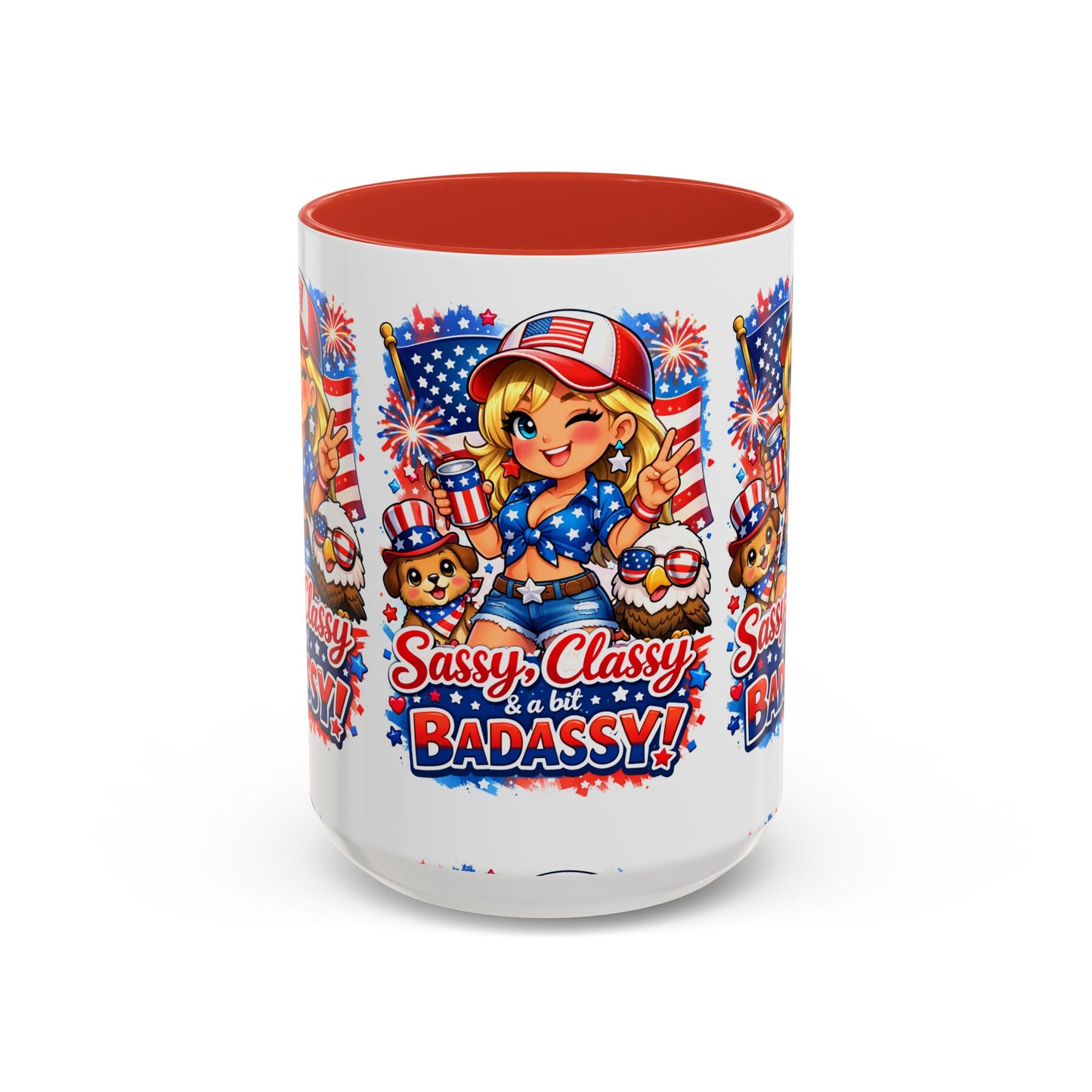 Patriotic 'Sassy, Classy & a Bit Badassy' Coffee Mug