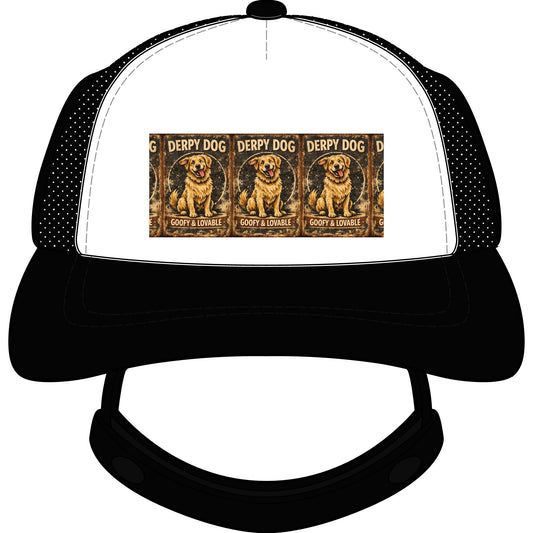 Derpy Dog Trucker Hat - Vintage Dog Foam Cap