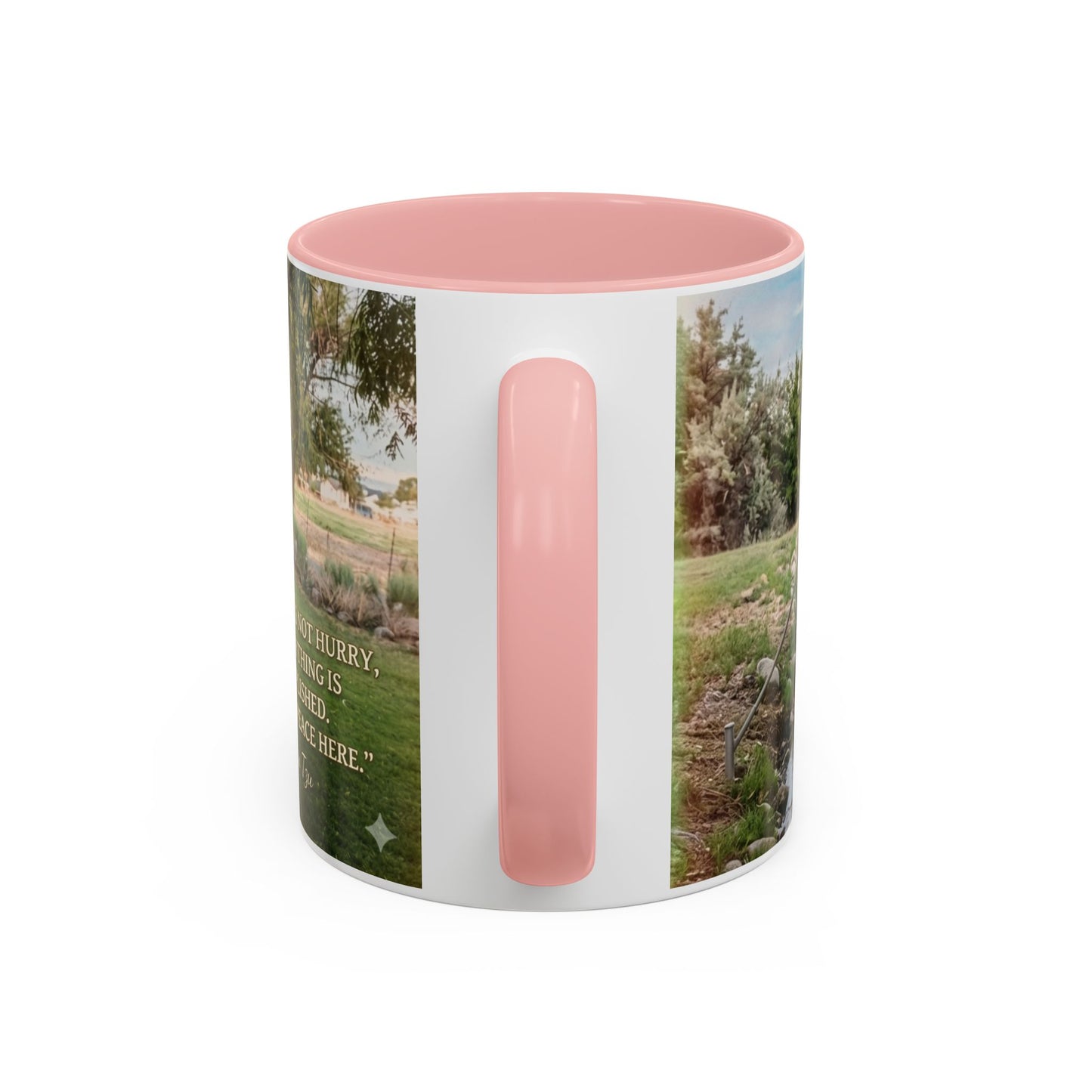 Nature Peace Coffee Mug — "Nature does not hurry, yet everything is accomplished" Inspirational 11/15oz