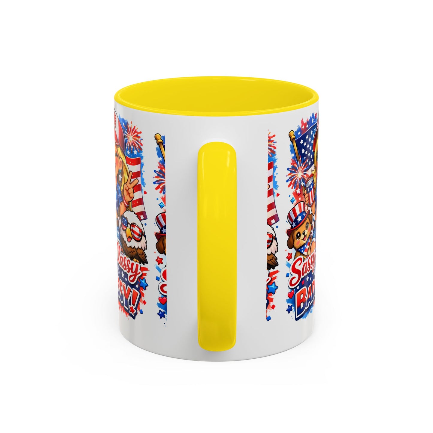 Patriotic 'Sassy, Classy & a Bit Badassy' Coffee Mug