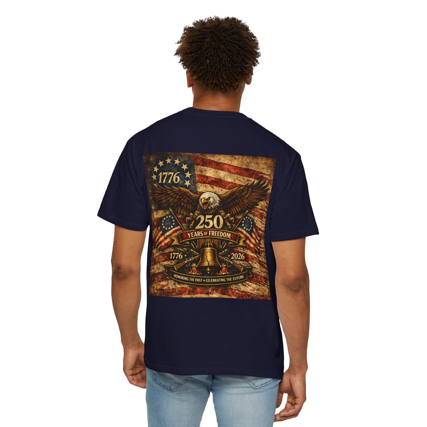 250 Years of Freedom Eagle T-Shirt — 1776–2026 Patriotic Independence Day Tee