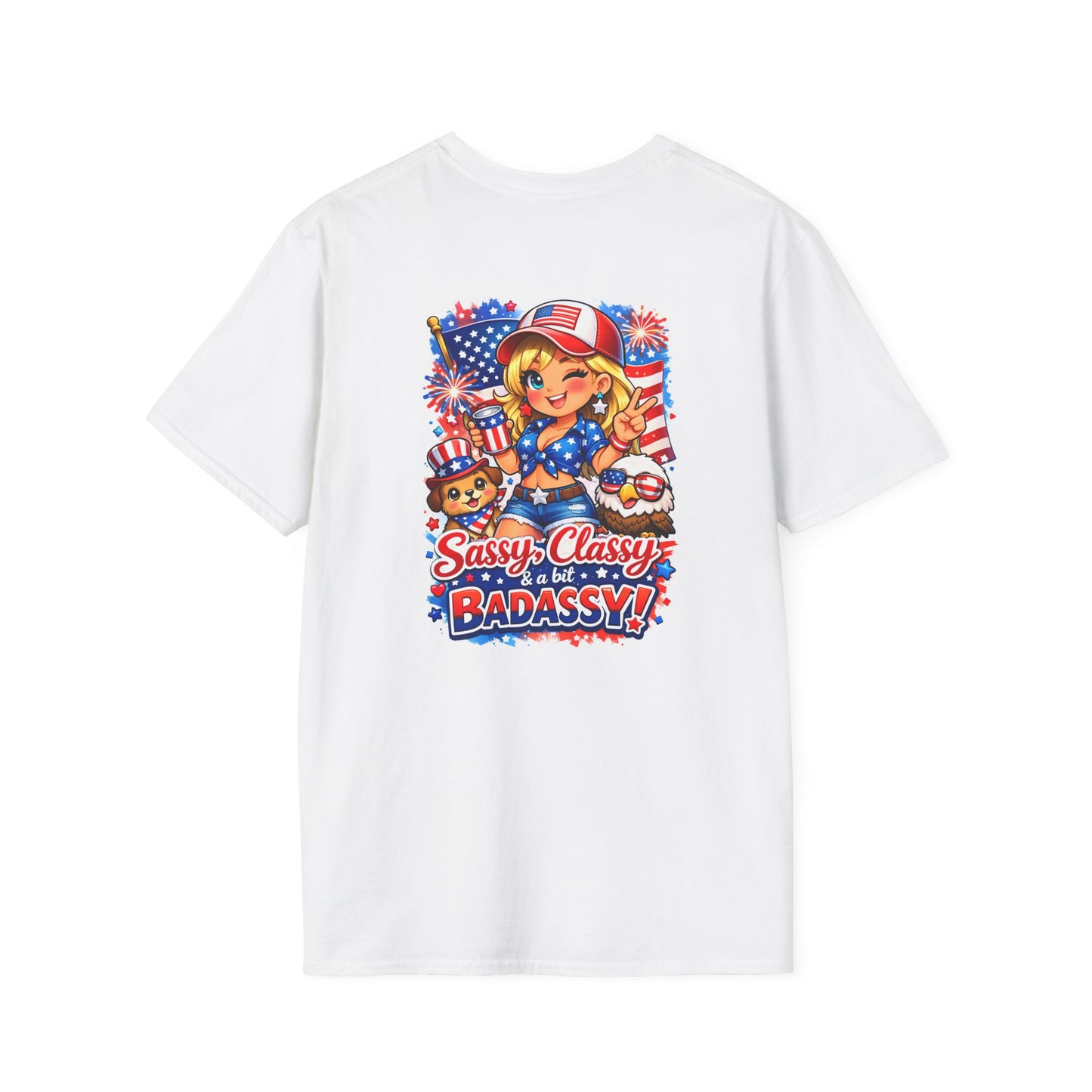 Patriotic Sassy Girl T-Shirt — "Sassy, Classy & a Little Badassy" 4th of July Tee