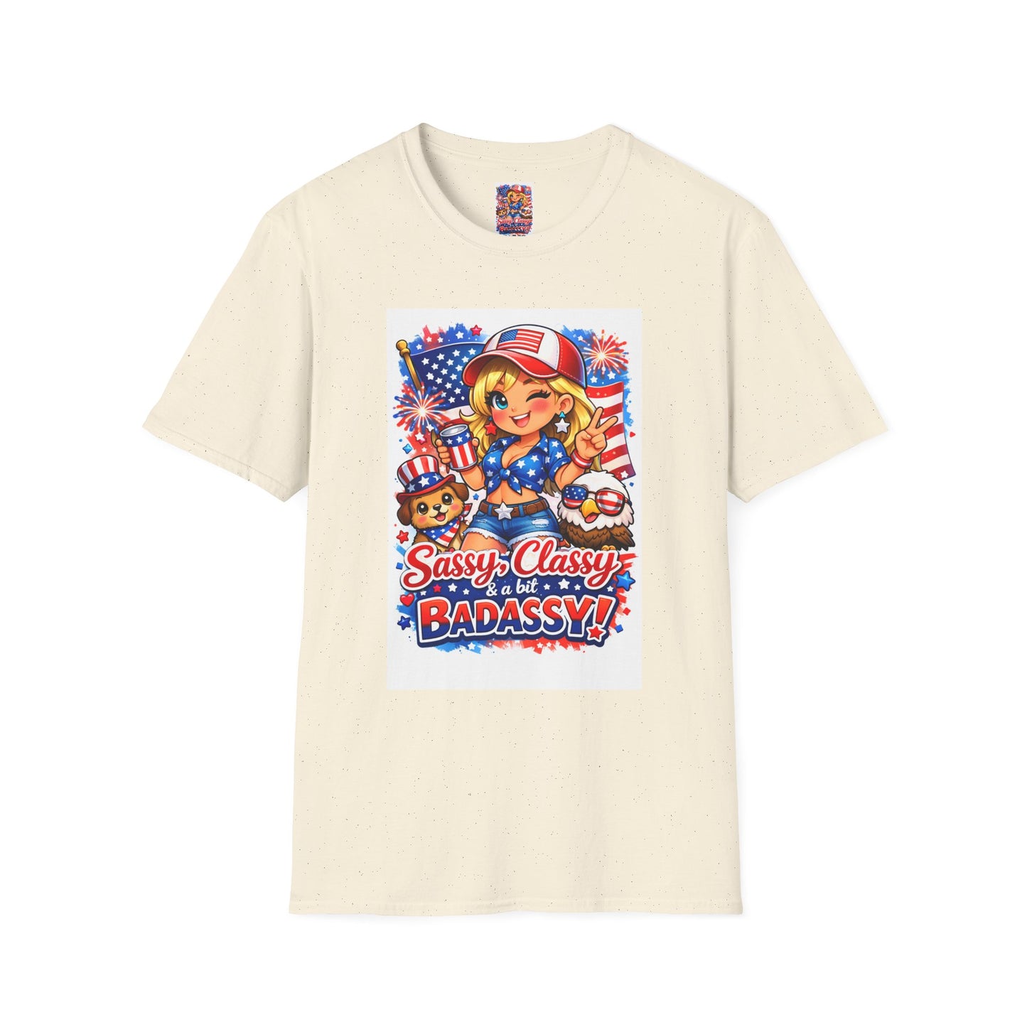 Patriotic Sassy Girl T-Shirt — "Sassy, Classy & a Little Badassy" 4th of July Tee