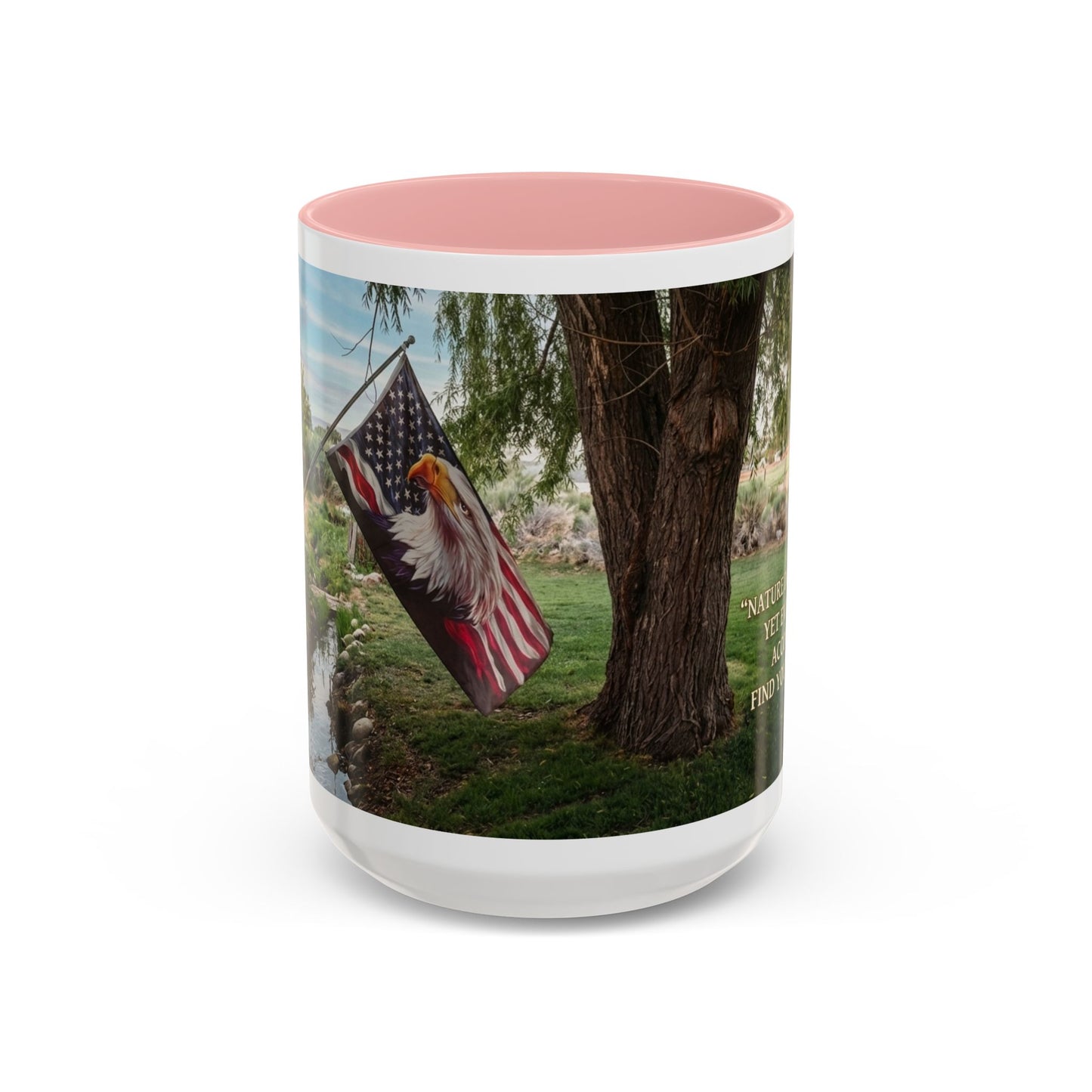 Nature Peace Coffee Mug — "Nature does not hurry, yet everything is accomplished" Inspirational 11/15oz