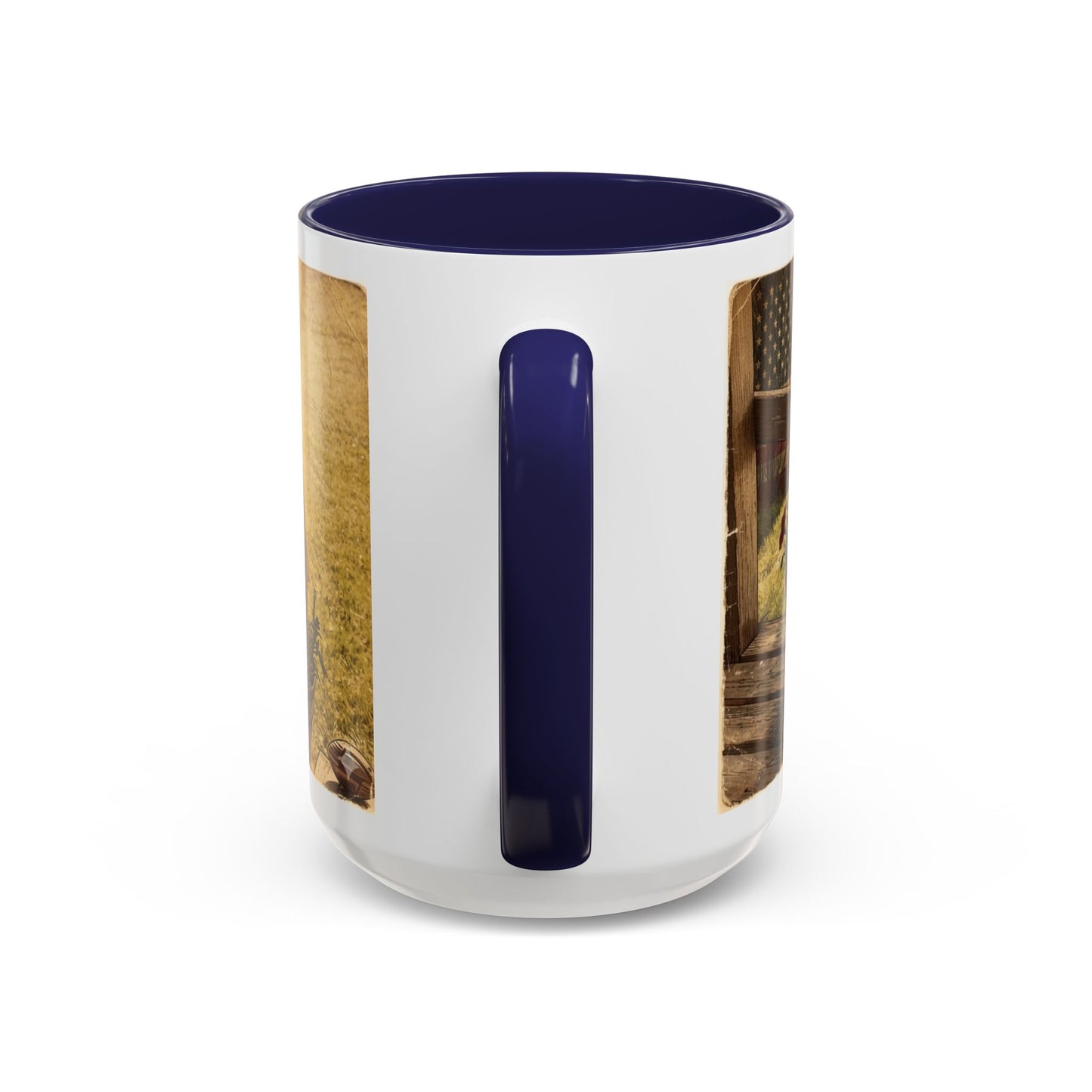 Coffee Mug — Rustic Porch Scene with 'Be Kind Be Brave Keep Growing' Inspirational Quote