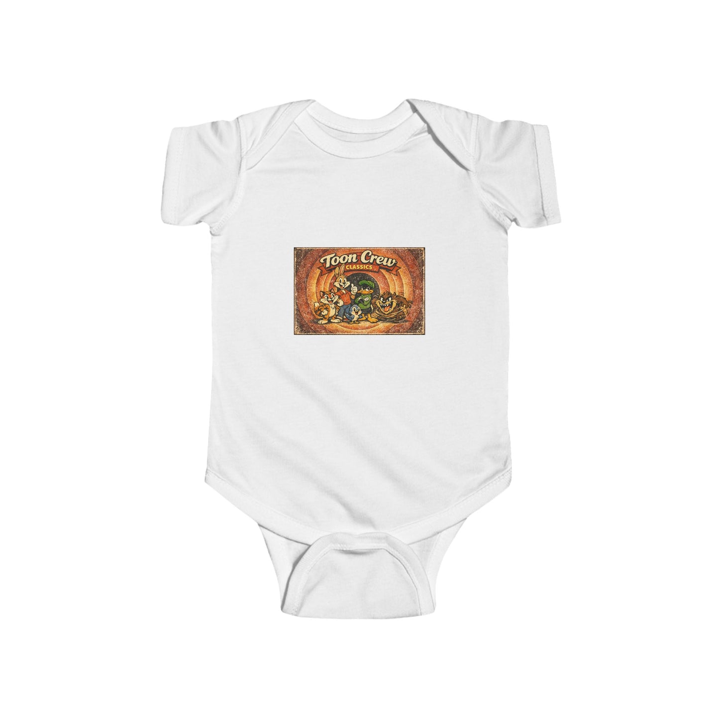 Infant Bodysuit - ‘Town Creek’ Rustic Woodland Baby Onesie (Vintage Animal Design)