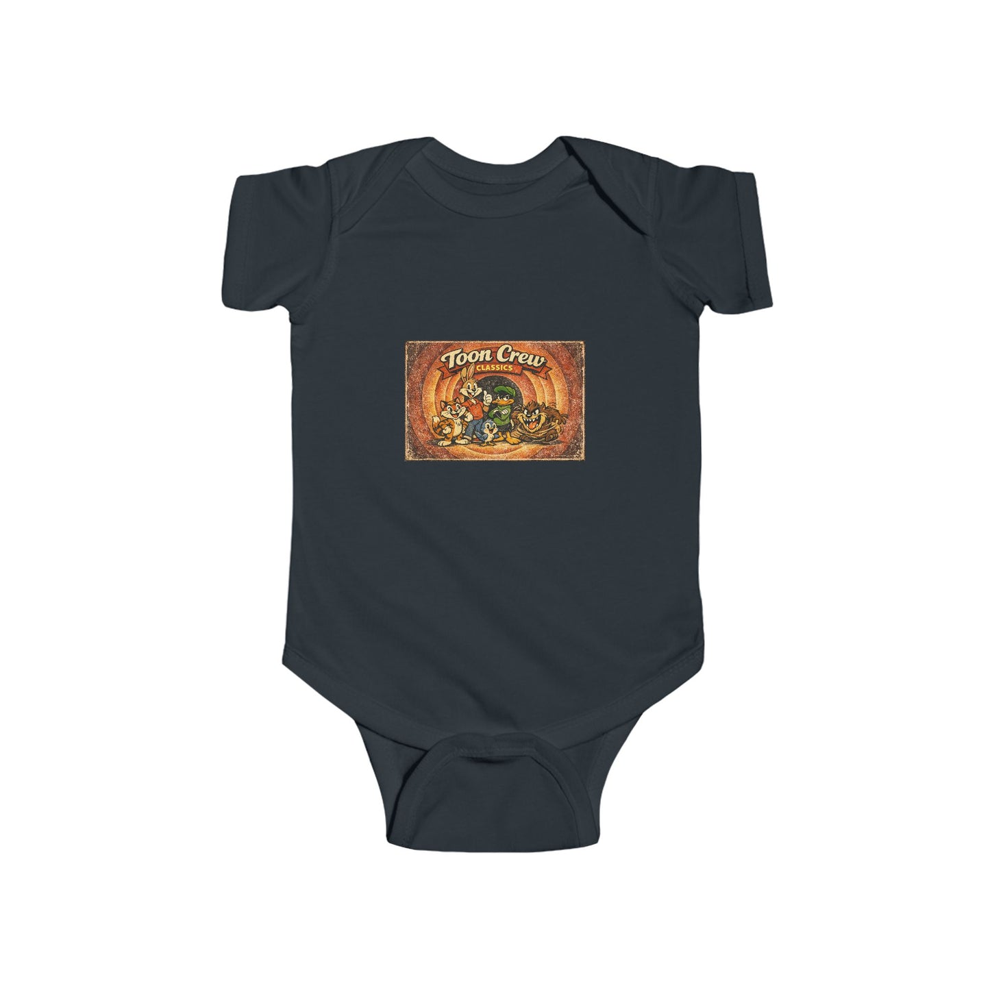 Infant Bodysuit - ‘Town Creek’ Rustic Woodland Baby Onesie (Vintage Animal Design)