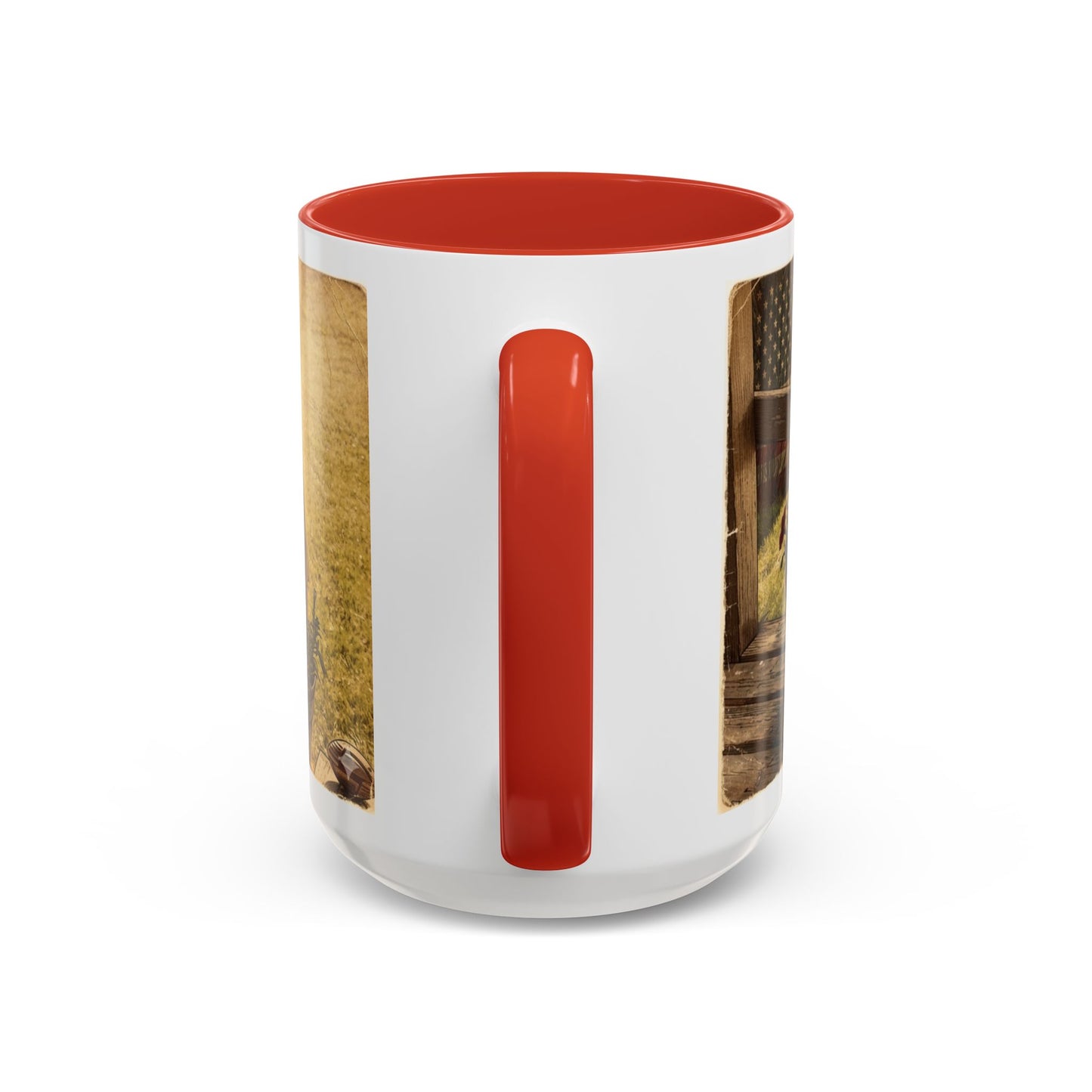 Coffee Mug — Rustic Porch Scene with 'Be Kind Be Brave Keep Growing' Inspirational Quote