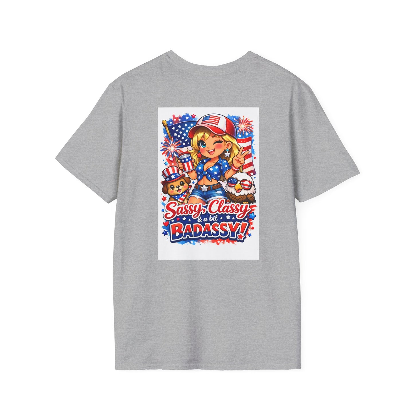Patriotic Sassy Girl T-Shirt — "Sassy, Classy & a Little Badassy" 4th of July Tee
