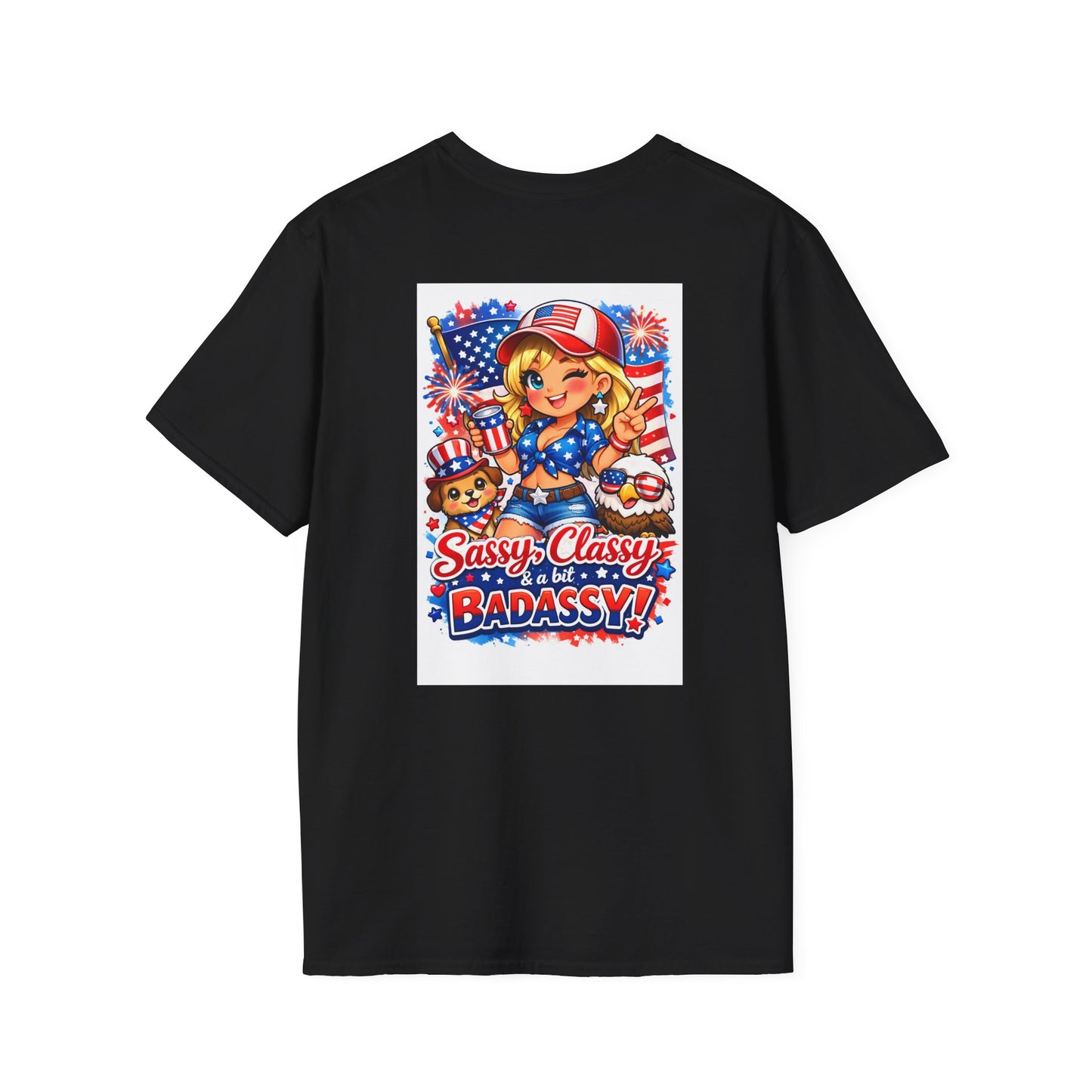 Patriotic Sassy Girl T-Shirt — "Sassy, Classy & a Little Badassy" 4th of July Tee