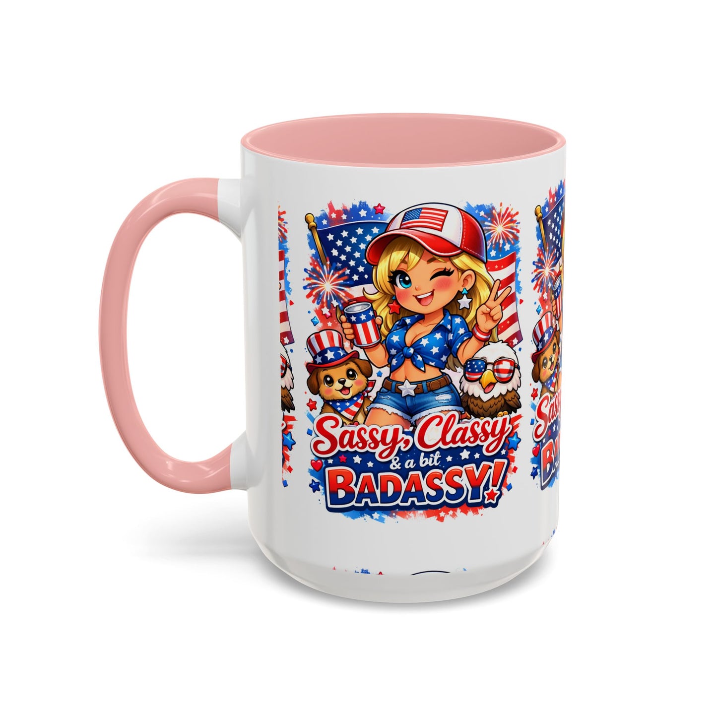 Patriotic 'Sassy, Classy & a Bit Badassy' Coffee Mug