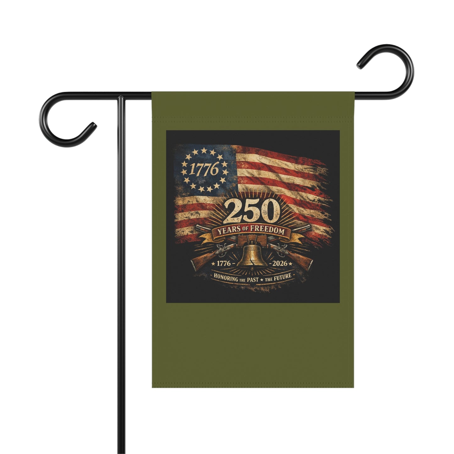 Garden Flag – 250 Years of Freedom 1776–2026 Vintage American Flag Banner