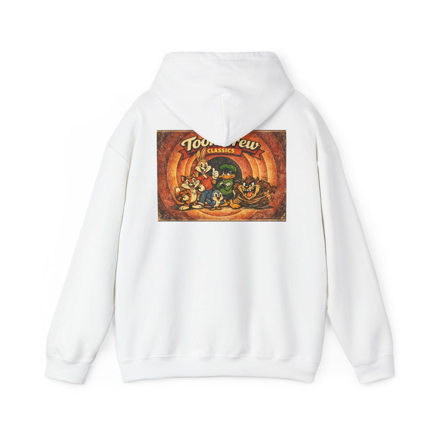 Toon Crew Classic Hoodie — Vintage Cartoon Pumpkin Patch Graphic