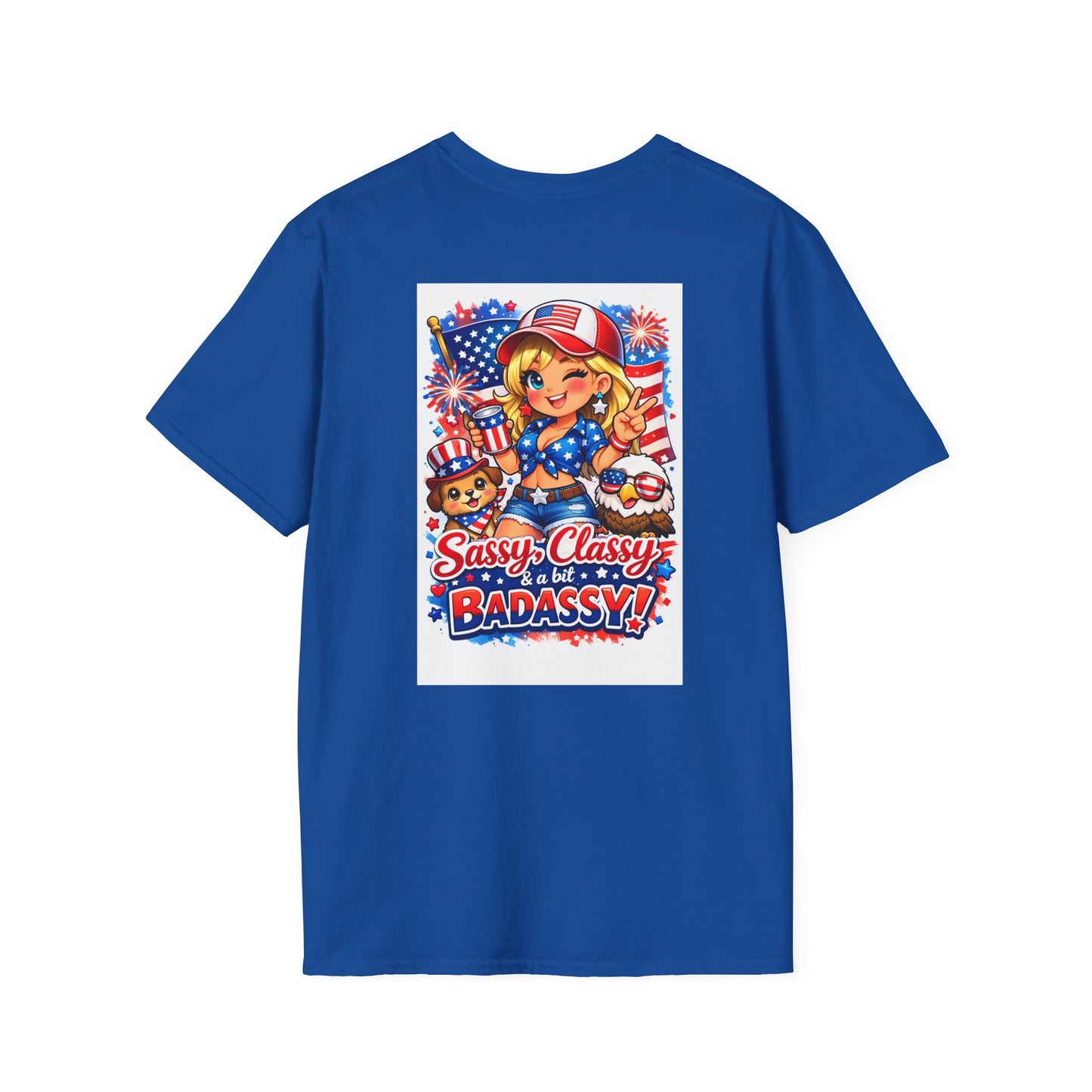 Patriotic Sassy Girl T-Shirt — "Sassy, Classy & a Little Badassy" 4th of July Tee