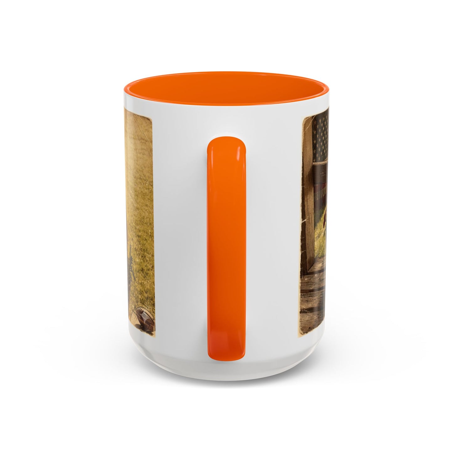Coffee Mug — Rustic Porch Scene with 'Be Kind Be Brave Keep Growing' Inspirational Quote