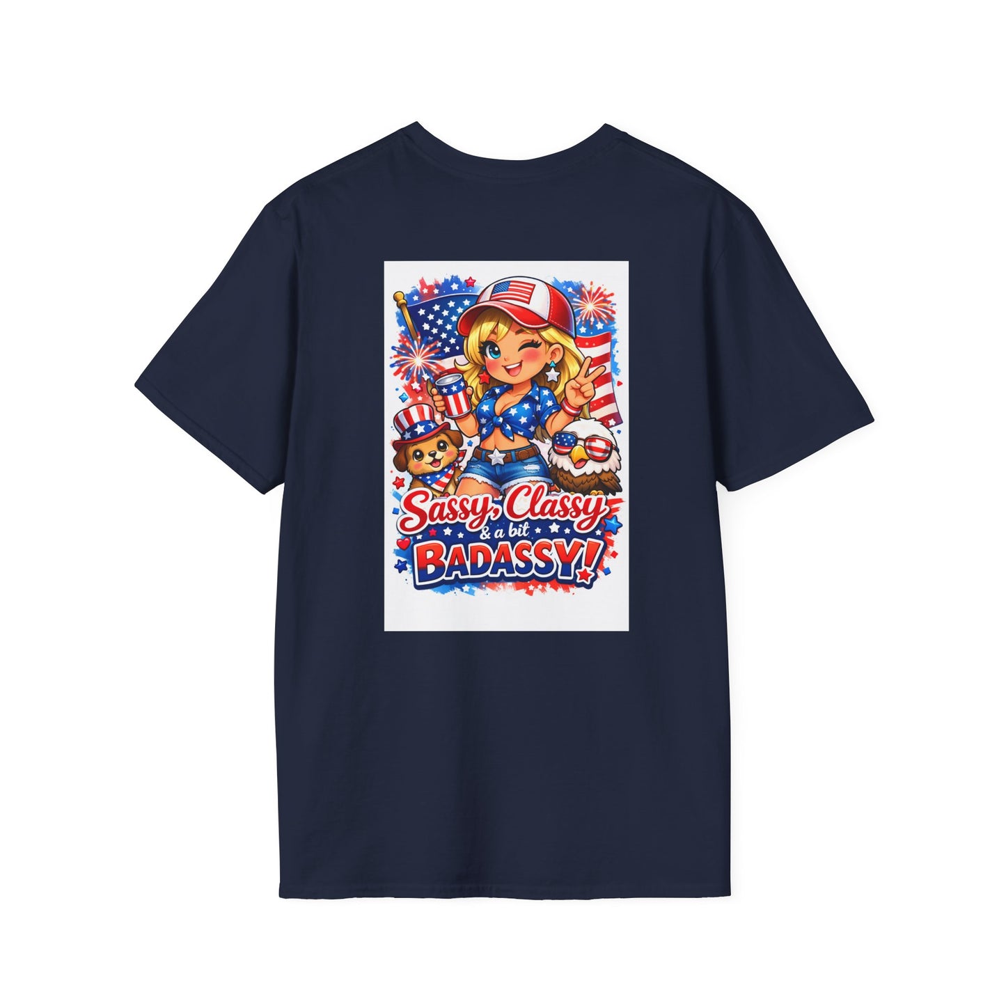 Patriotic Sassy Girl T-Shirt — "Sassy, Classy & a Little Badassy" 4th of July Tee