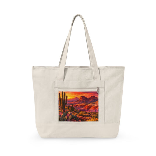 Desert Sunset Canvas Tote