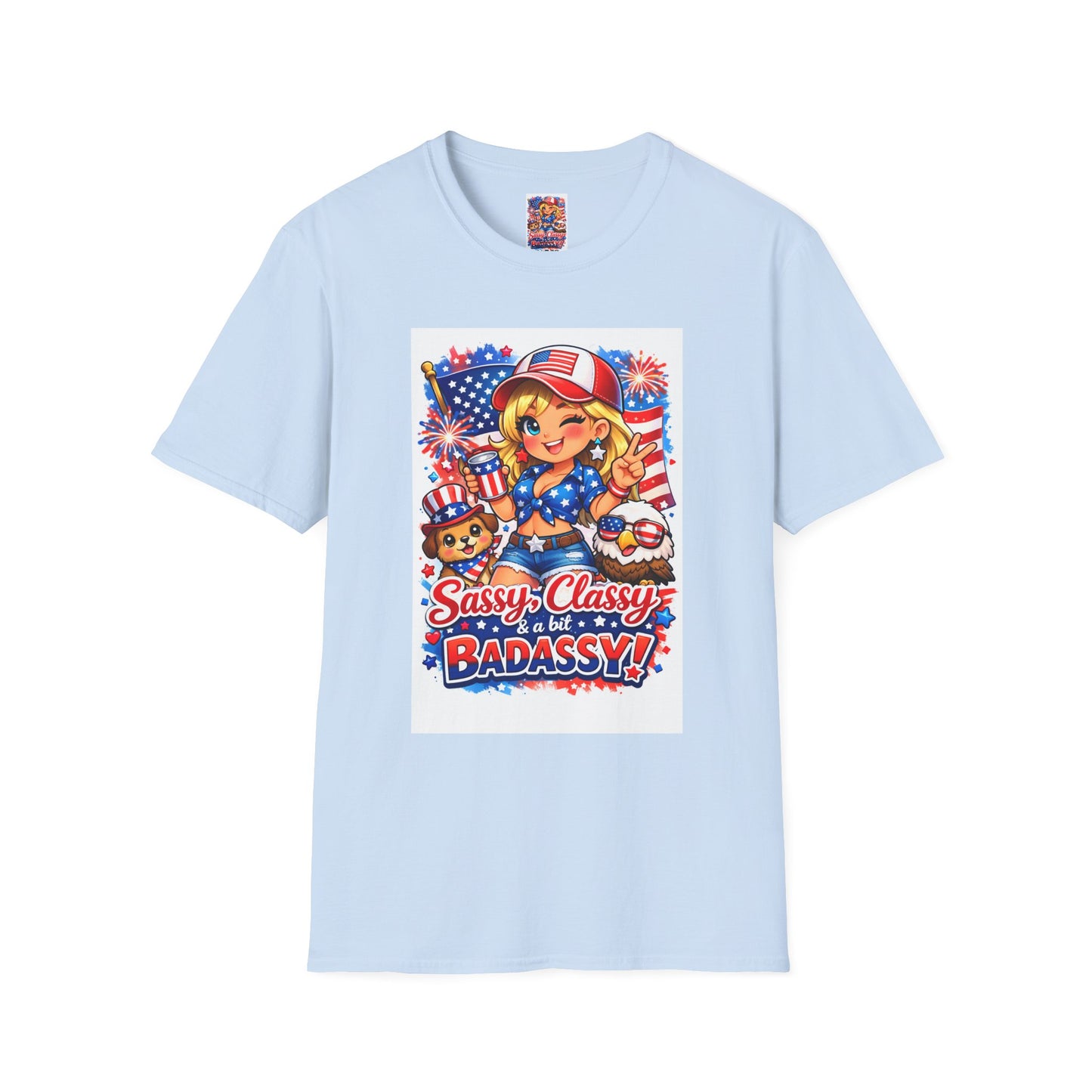 Patriotic Sassy Girl T-Shirt — "Sassy, Classy & a Little Badassy" 4th of July Tee