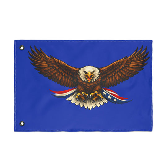 Flying Bald Eagle Double Sided Flag | Patriotic Stars and Stripes