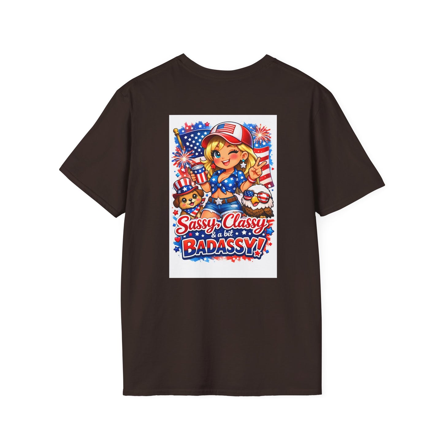 Patriotic Sassy Girl T-Shirt — "Sassy, Classy & a Little Badassy" 4th of July Tee
