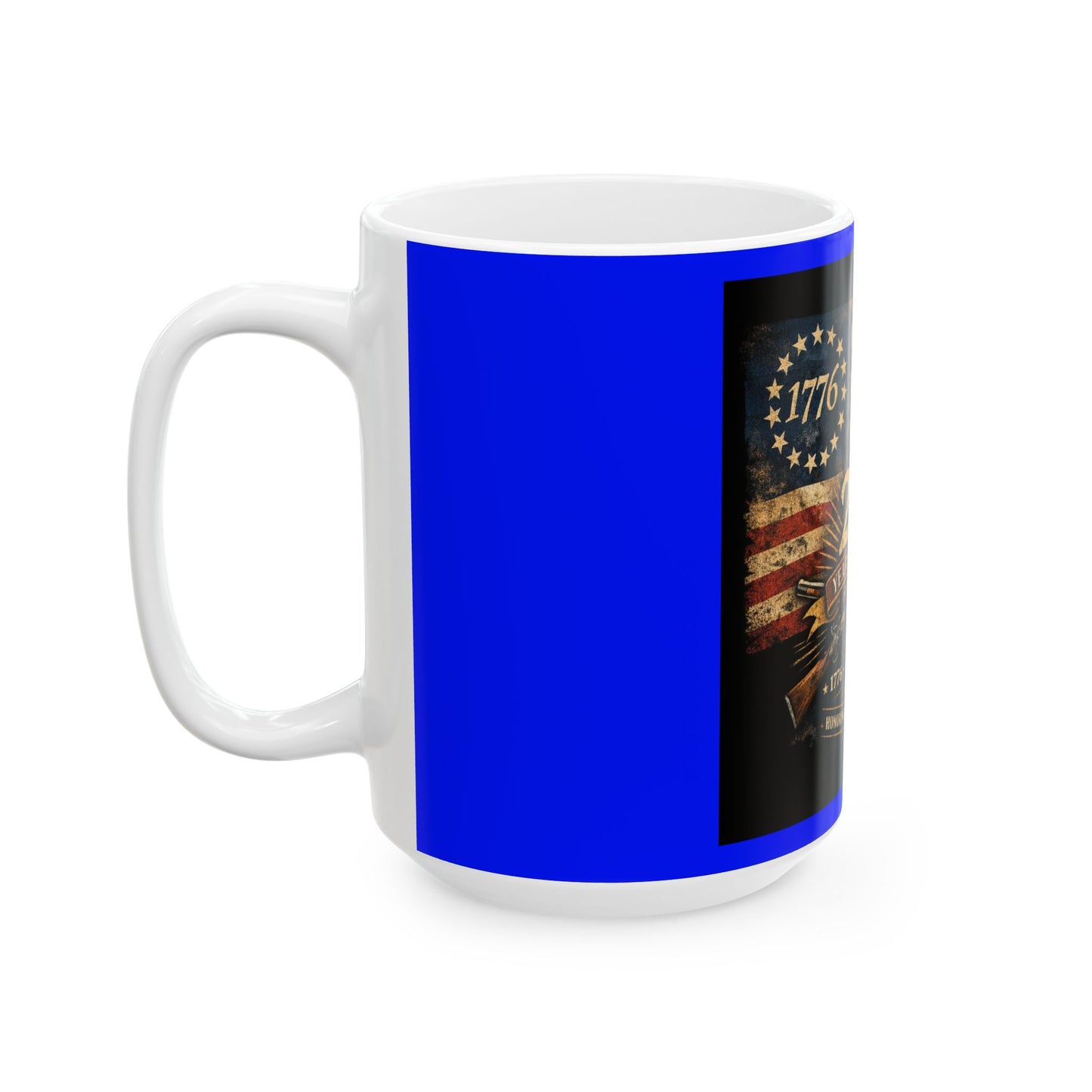 250 Years of Freedom Ceramic Mug — 1776–2026 American Flag Liberty Bell Anniversary