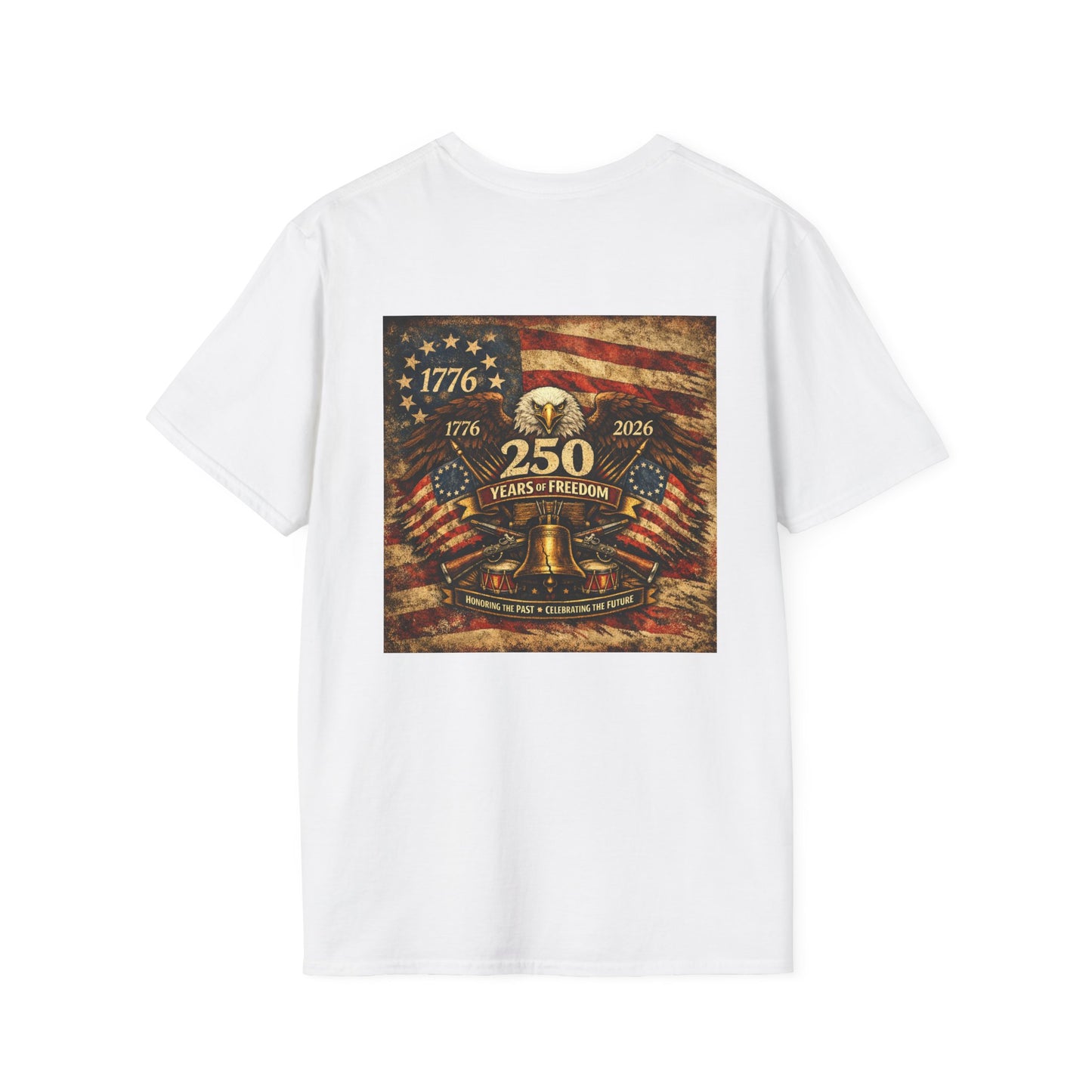 T-Shirt — 250 Years of Freedom 1776–2026 Vintage American Flag Celebration