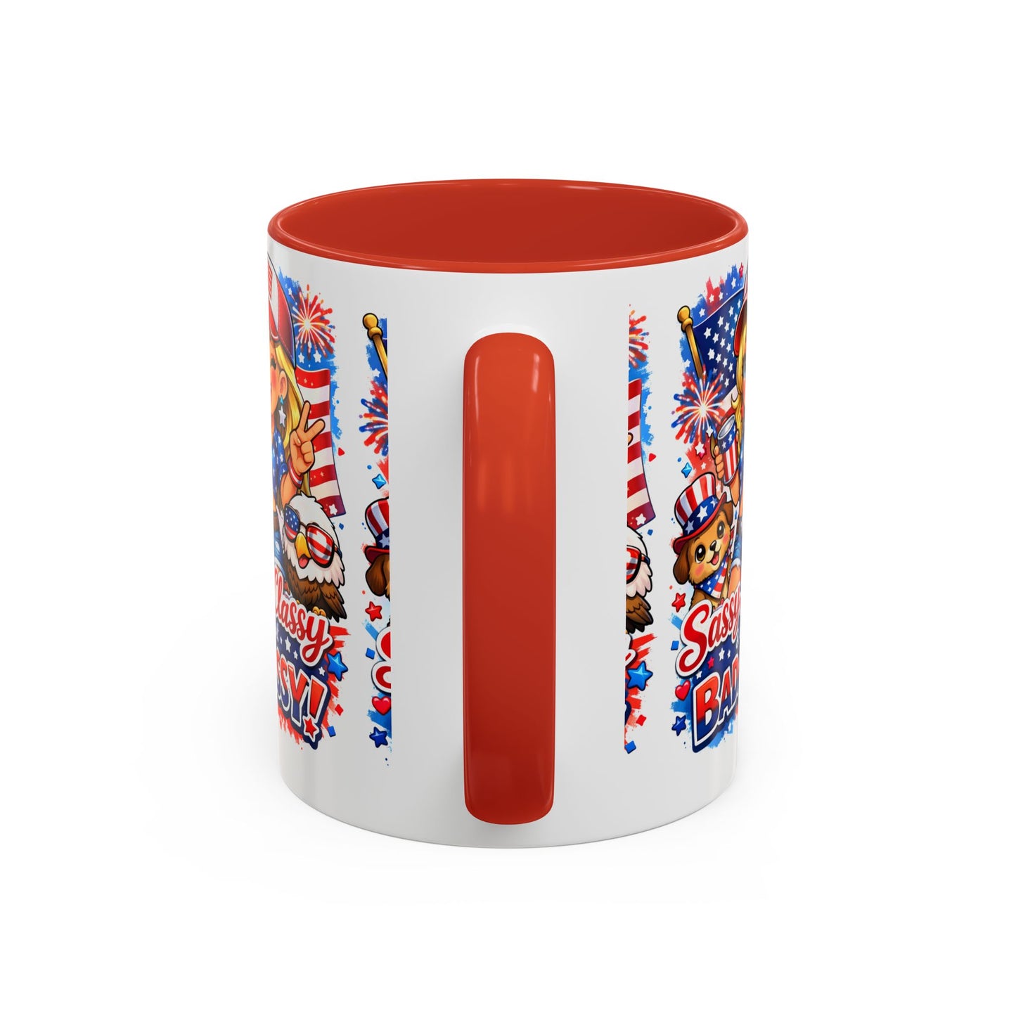 Patriotic 'Sassy, Classy & a Bit Badassy' Coffee Mug