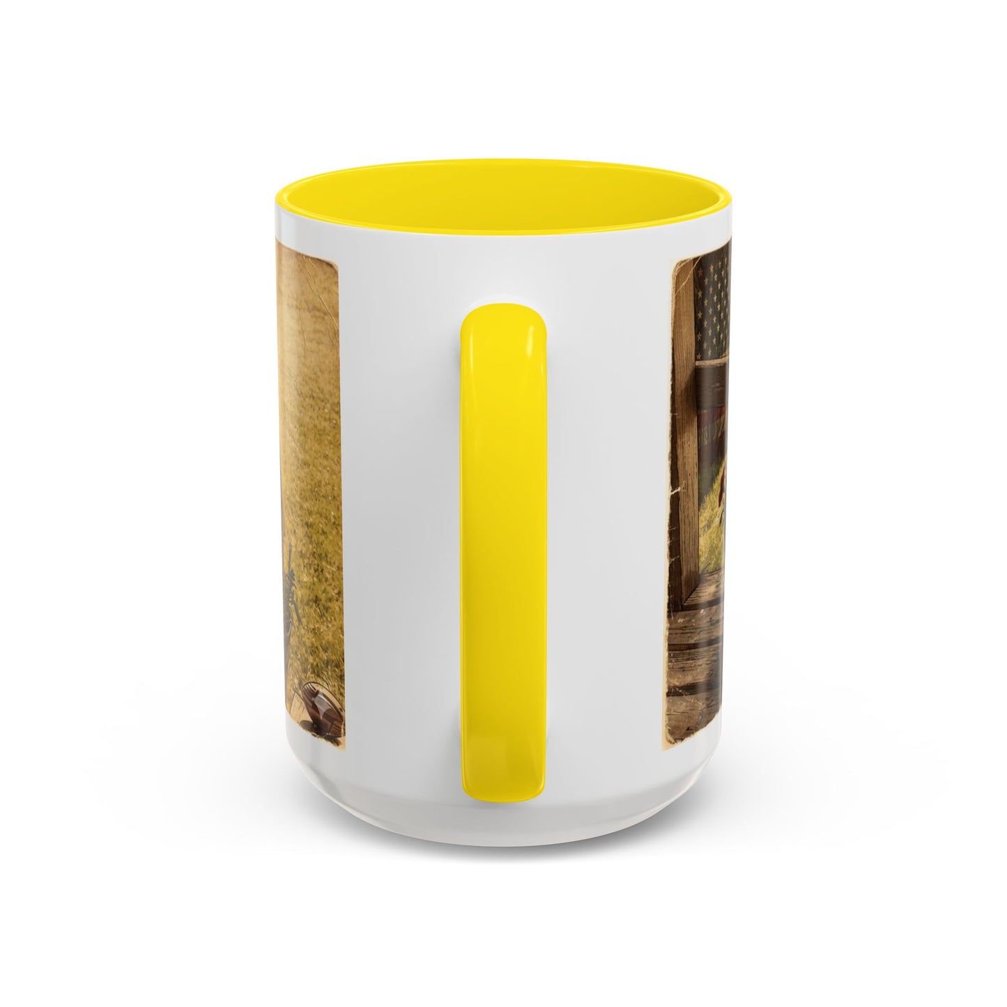 Coffee Mug — Rustic Porch Scene with 'Be Kind Be Brave Keep Growing' Inspirational Quote