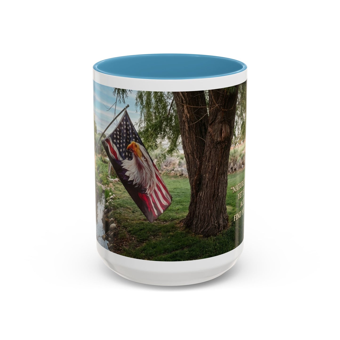 Nature Peace Coffee Mug — "Nature does not hurry, yet everything is accomplished" Inspirational 11/15oz