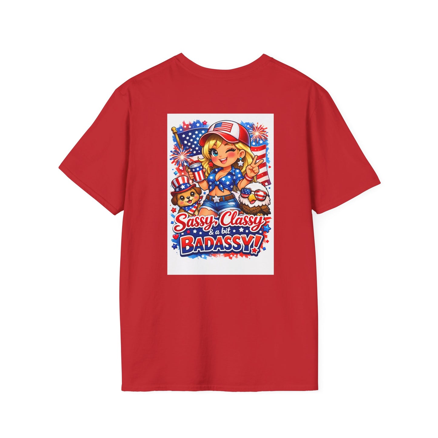 Patriotic Sassy Girl T-Shirt — "Sassy, Classy & a Little Badassy" 4th of July Tee