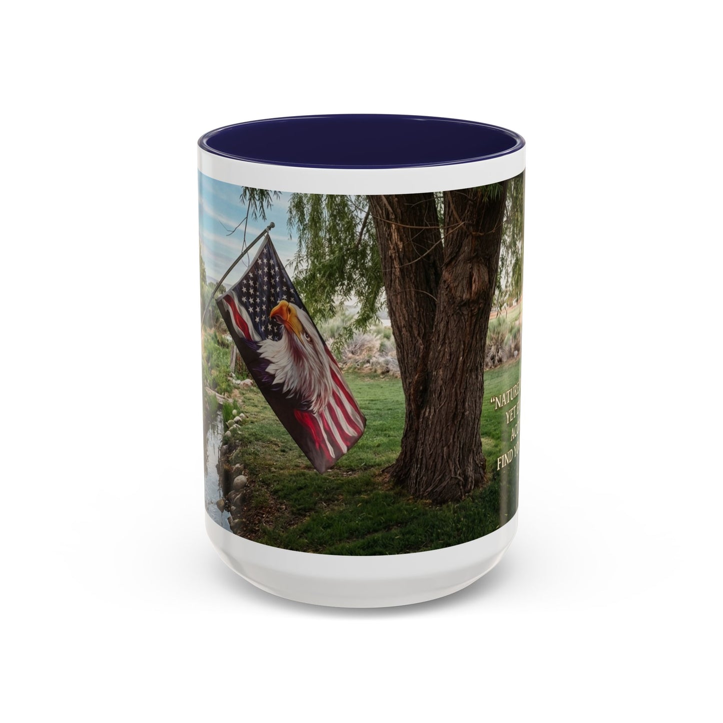 Nature Peace Coffee Mug — "Nature does not hurry, yet everything is accomplished" Inspirational 11/15oz